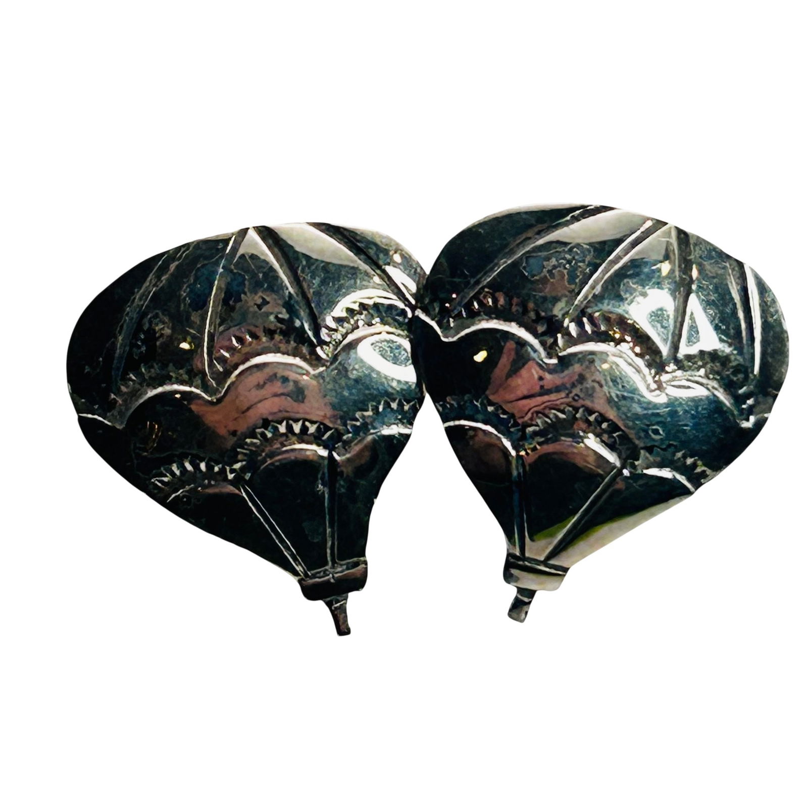 Native Sterling Leaf Stud Earrings - 6