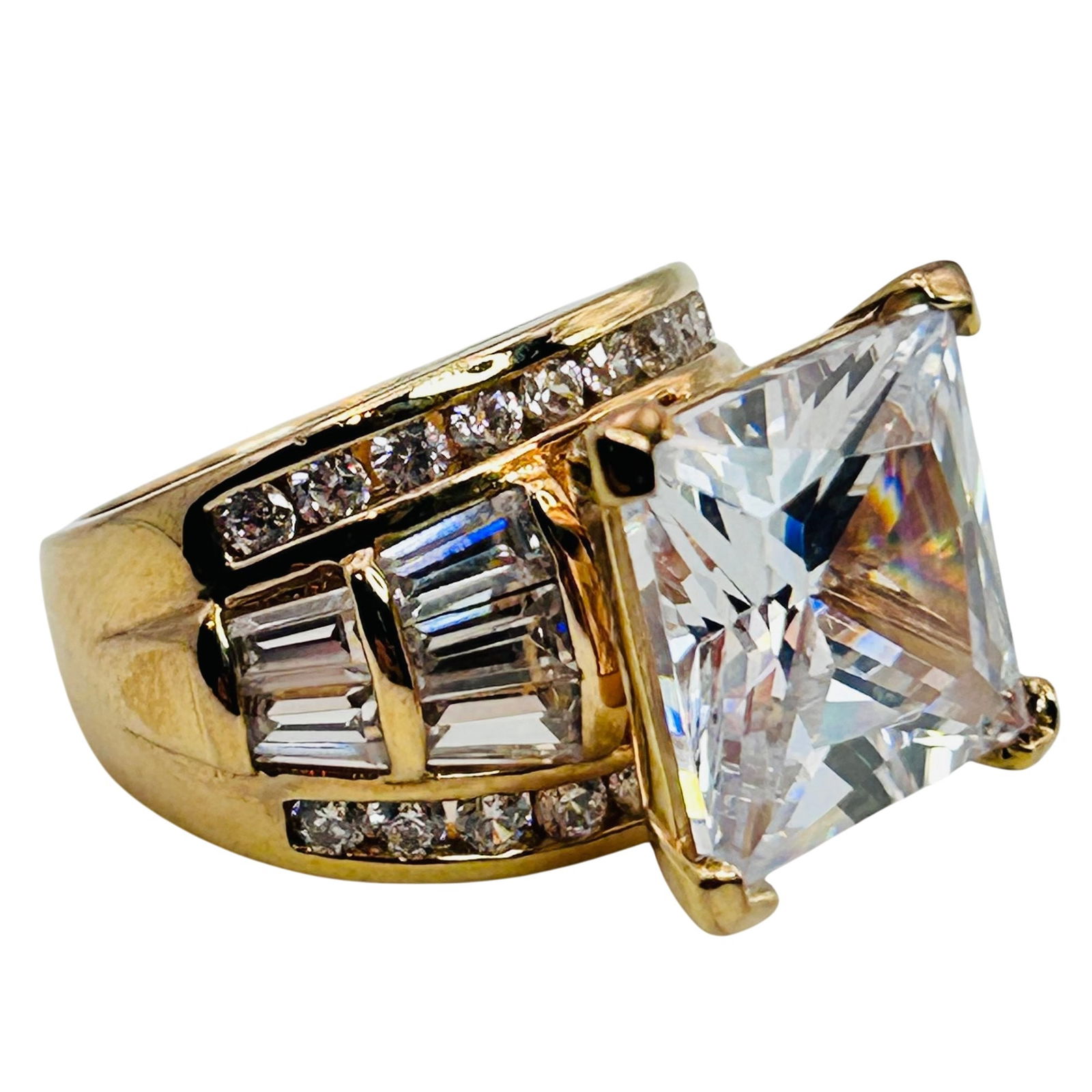 PAJ Sterling Cubic Zirconia Statement Ring, Size 5 (1 of 9)