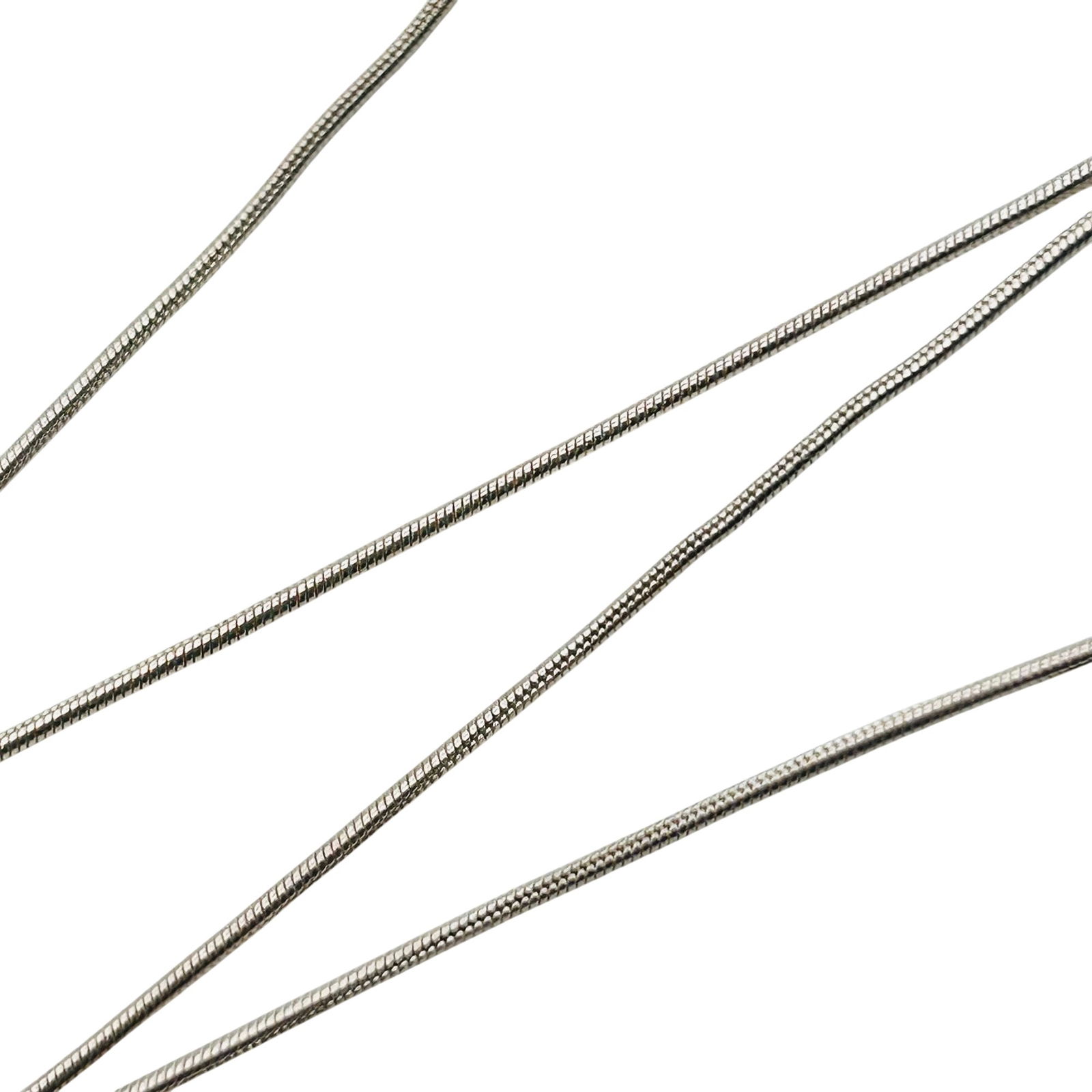 Italy Sterling Round Snake Chain Necklace: Italy sterling round snake chain necklace. 2.90g