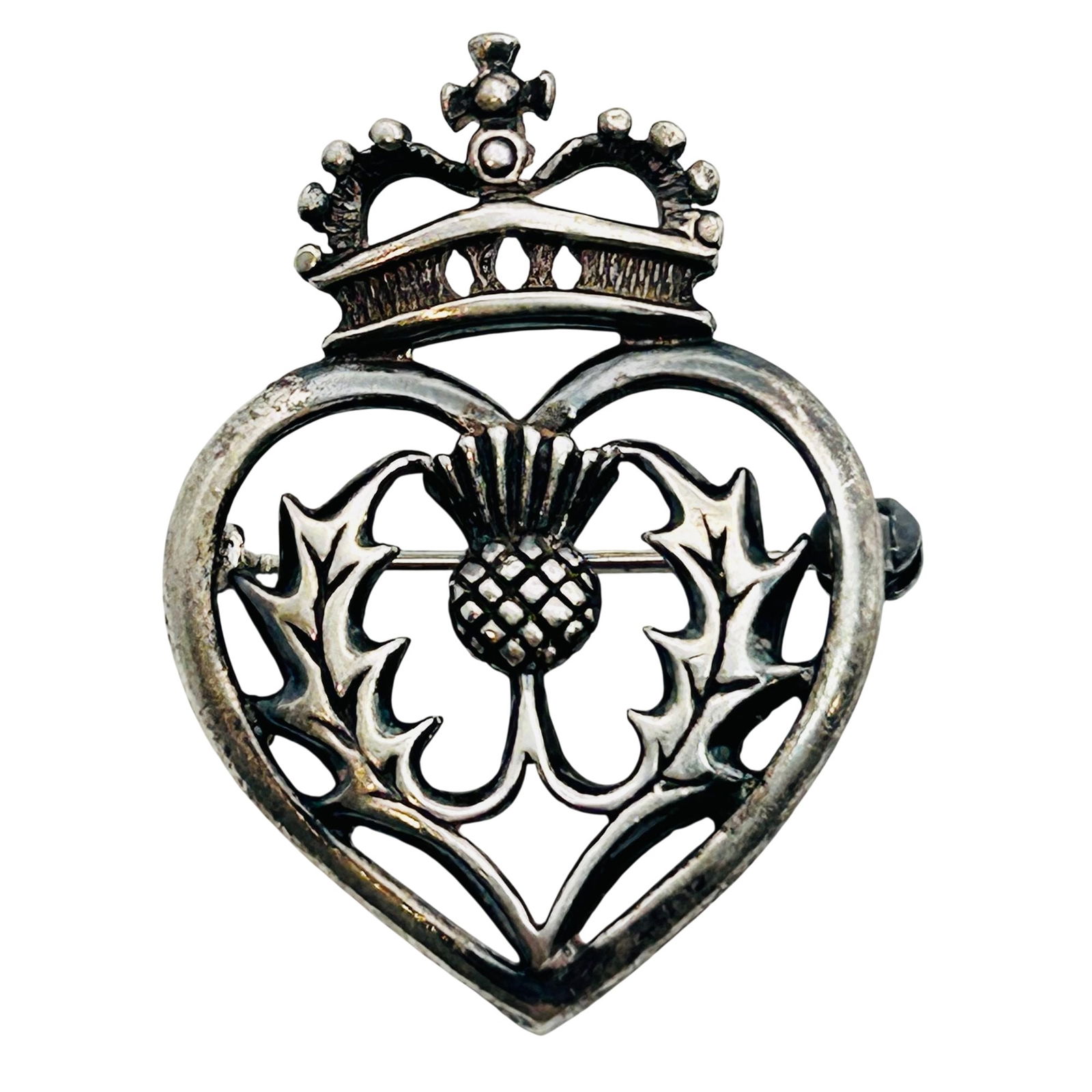 MG Silver Luckenbooth Brooch: MG silver luckenbooth brooch. 6.10g