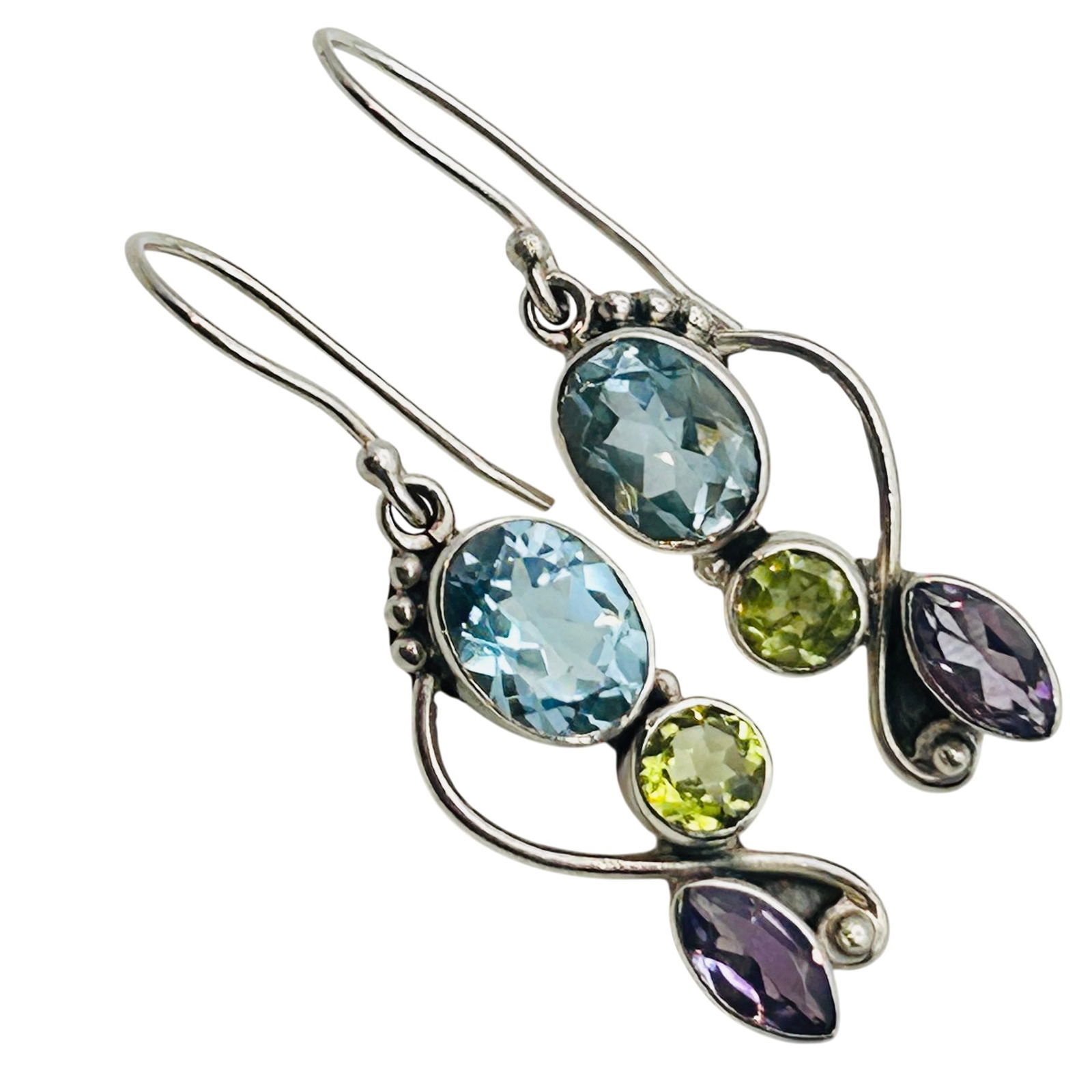 Sterling Multi Gemstone Earrings (1 of 6)