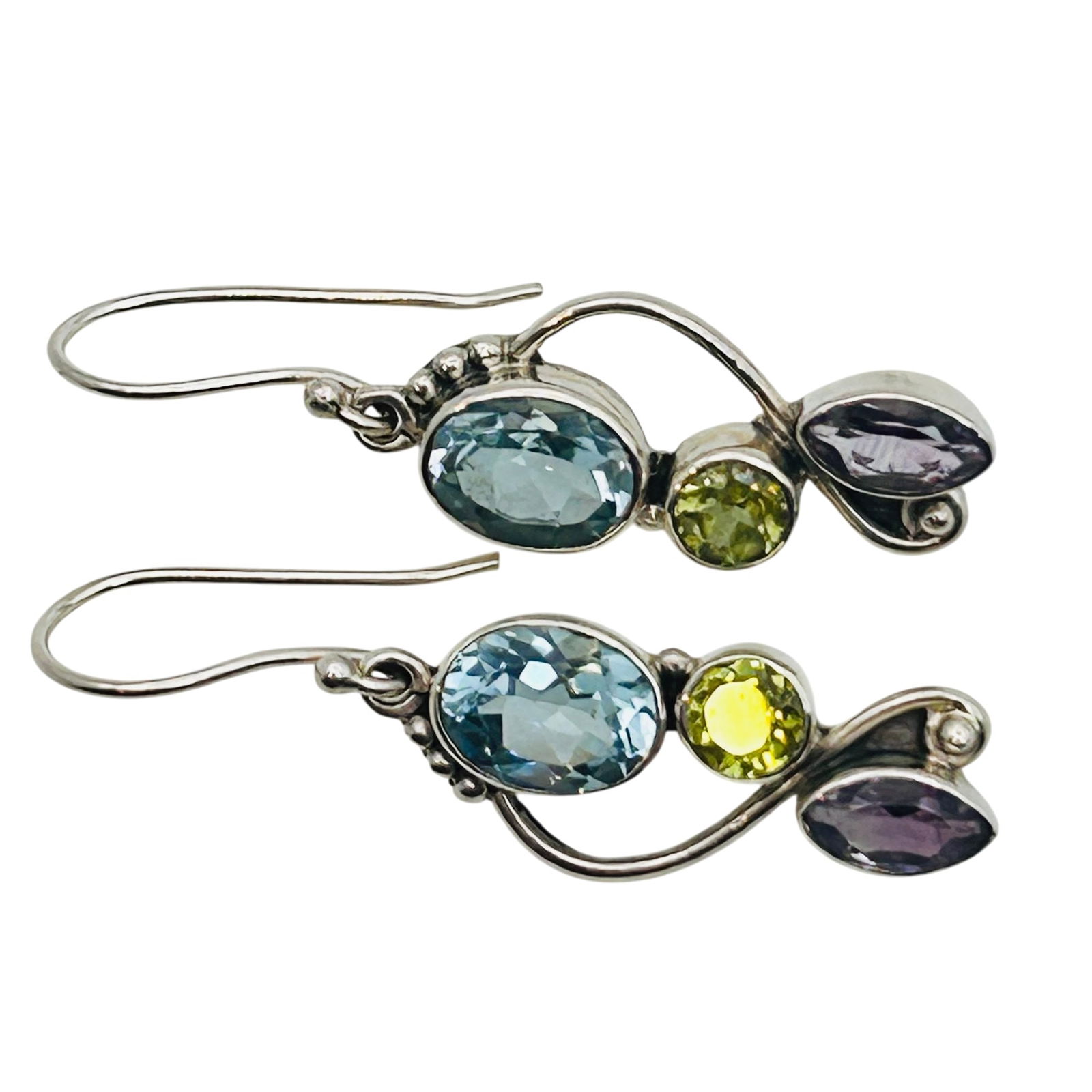 Sterling Multi Gemstone Earrings - 4