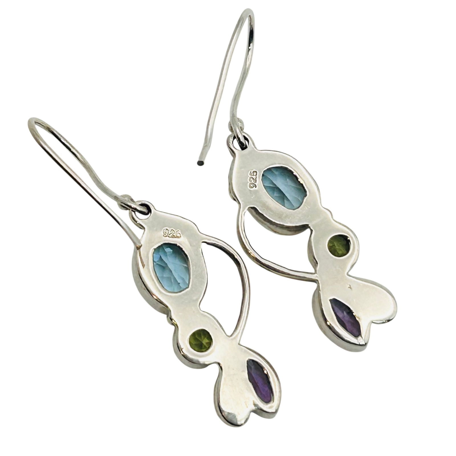 Sterling Multi Gemstone Earrings - 5
