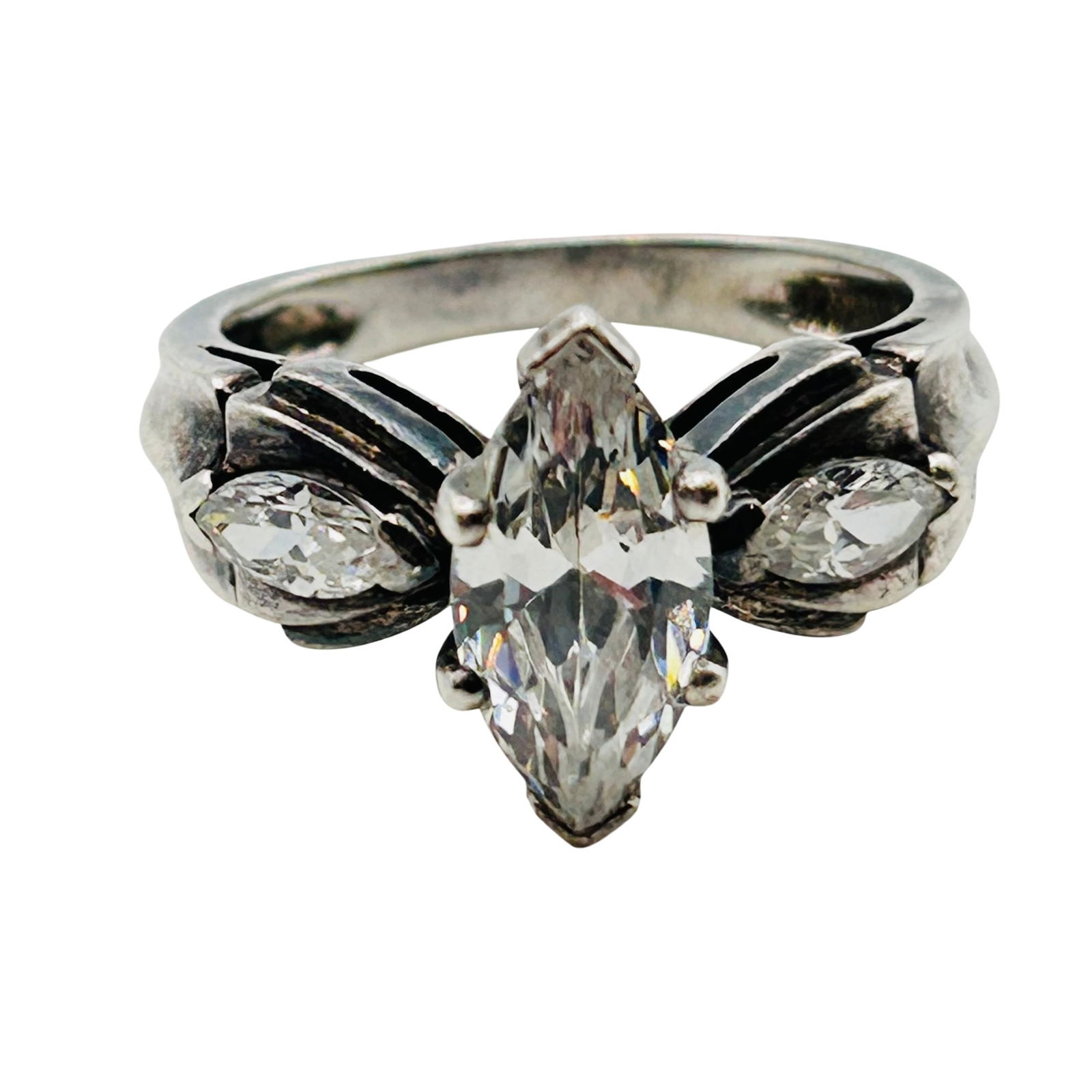 Lind Sterling Rhinestone Marquise Ring. Size 6.5: Lind Sterling rhinestone marquise ring. Size 6.5. 4.60g