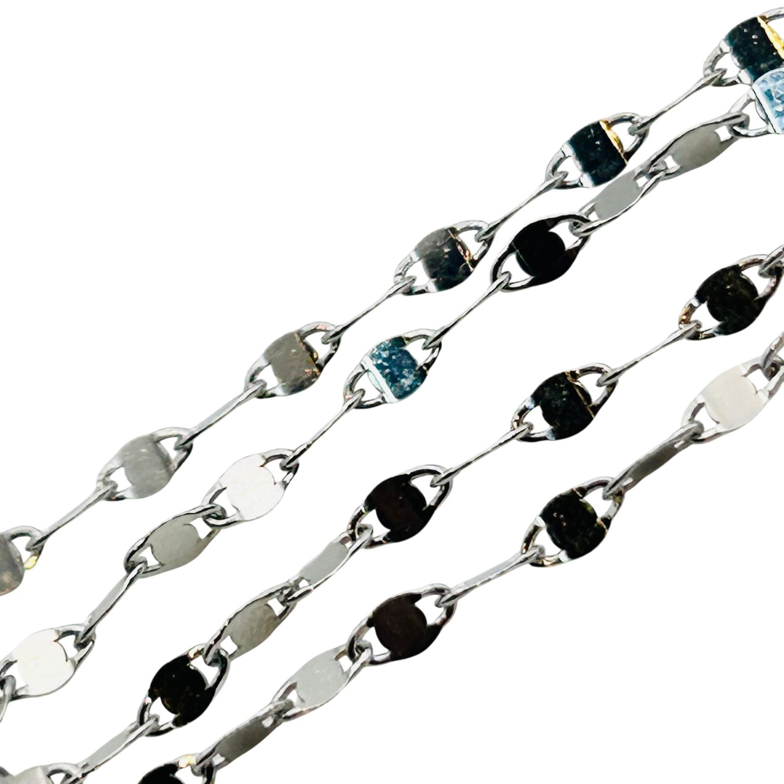 KA 1772 Italy Sterling Unique Chain Necklace: KA 1772 Italy sterling unique chain necklace. 2.40g