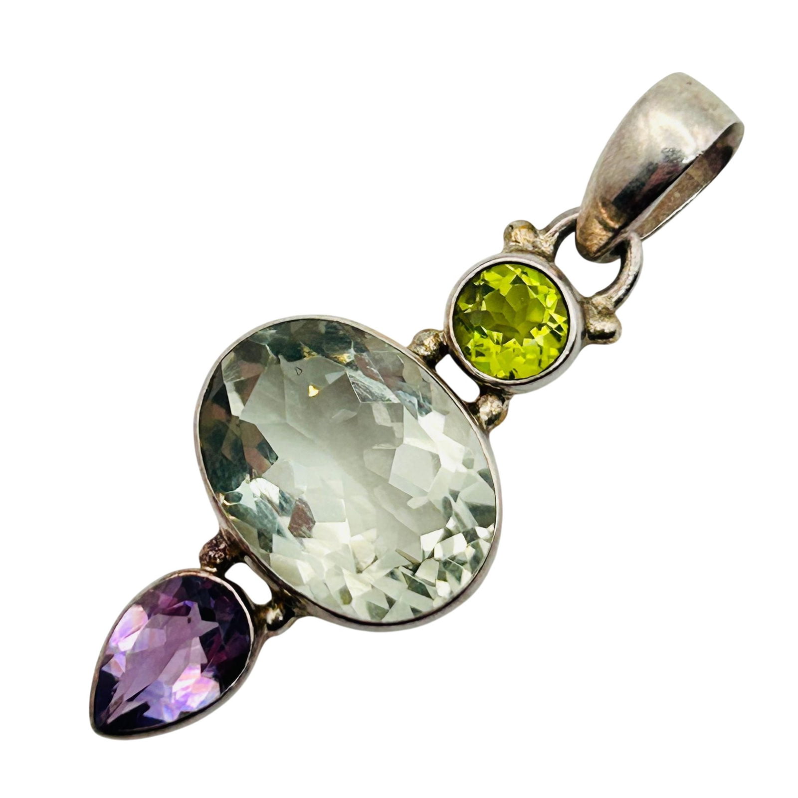 Sterling Multi Gem Pendant. (1 of 5)