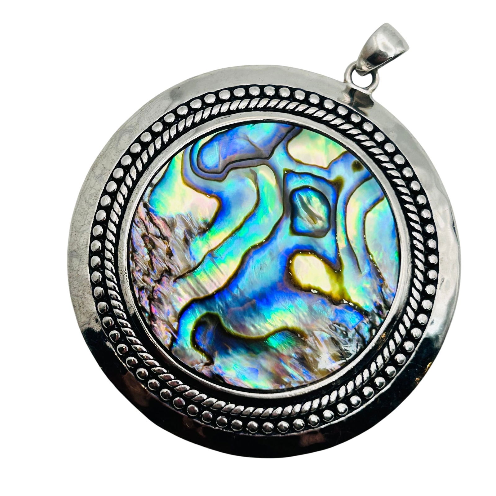 ATI Sterling Abalone Round Pendant (1 of 6)