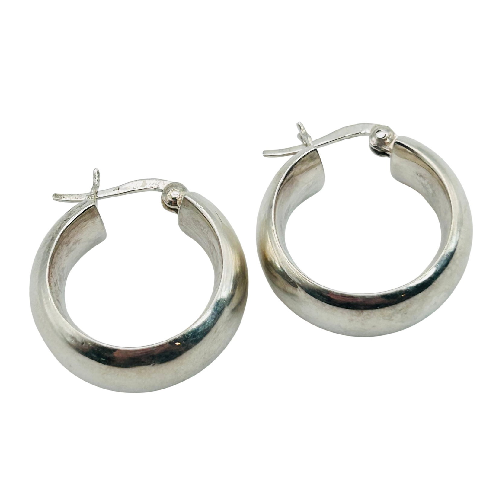 Sterling Hoop Hinge Earrings (1 of 6)