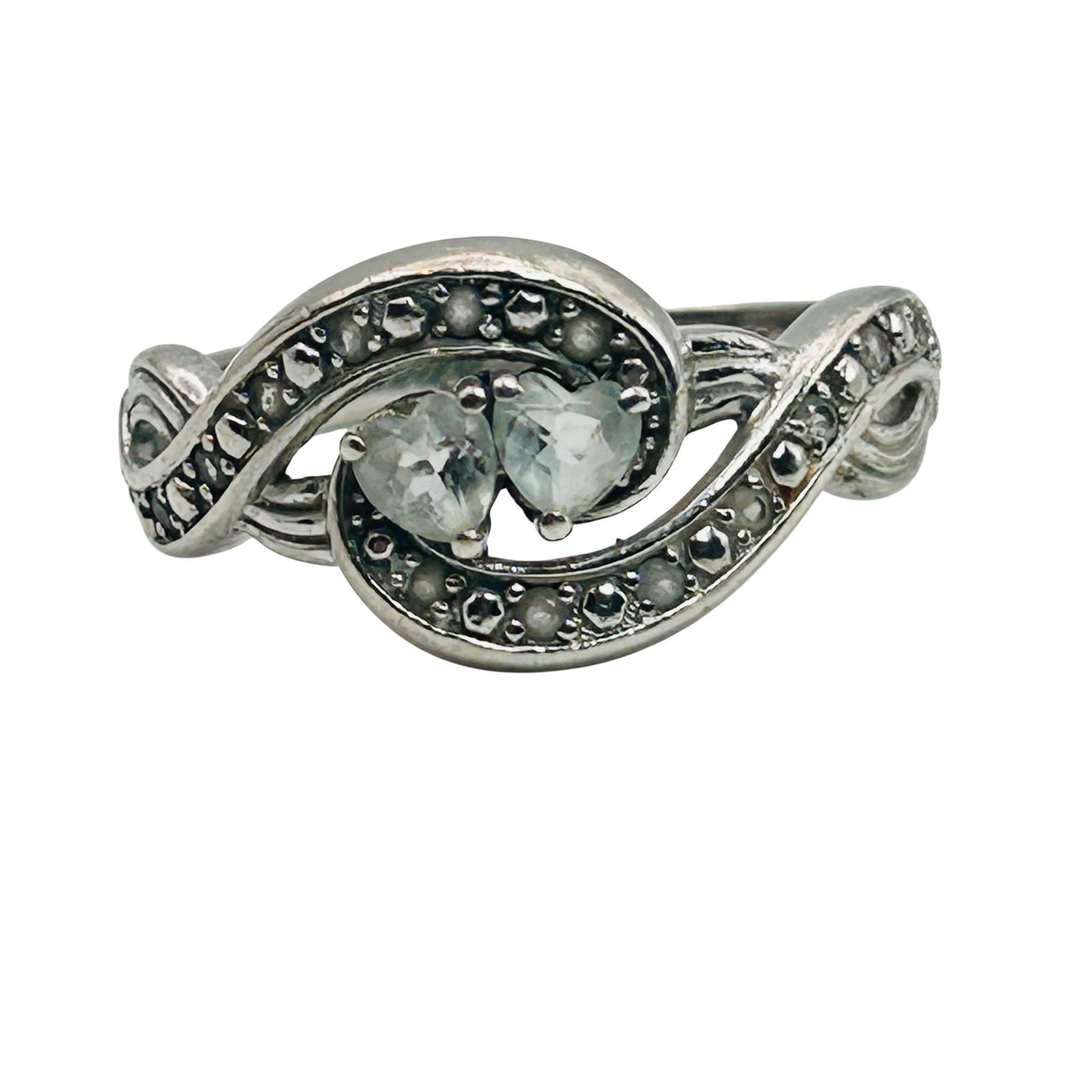 BGE Sterling Topaz Infinity Detail Ring. Size 10: BGE Sterling topaz infinity detail ring. Size 10. 4.80g engraved Anthony & Giselle