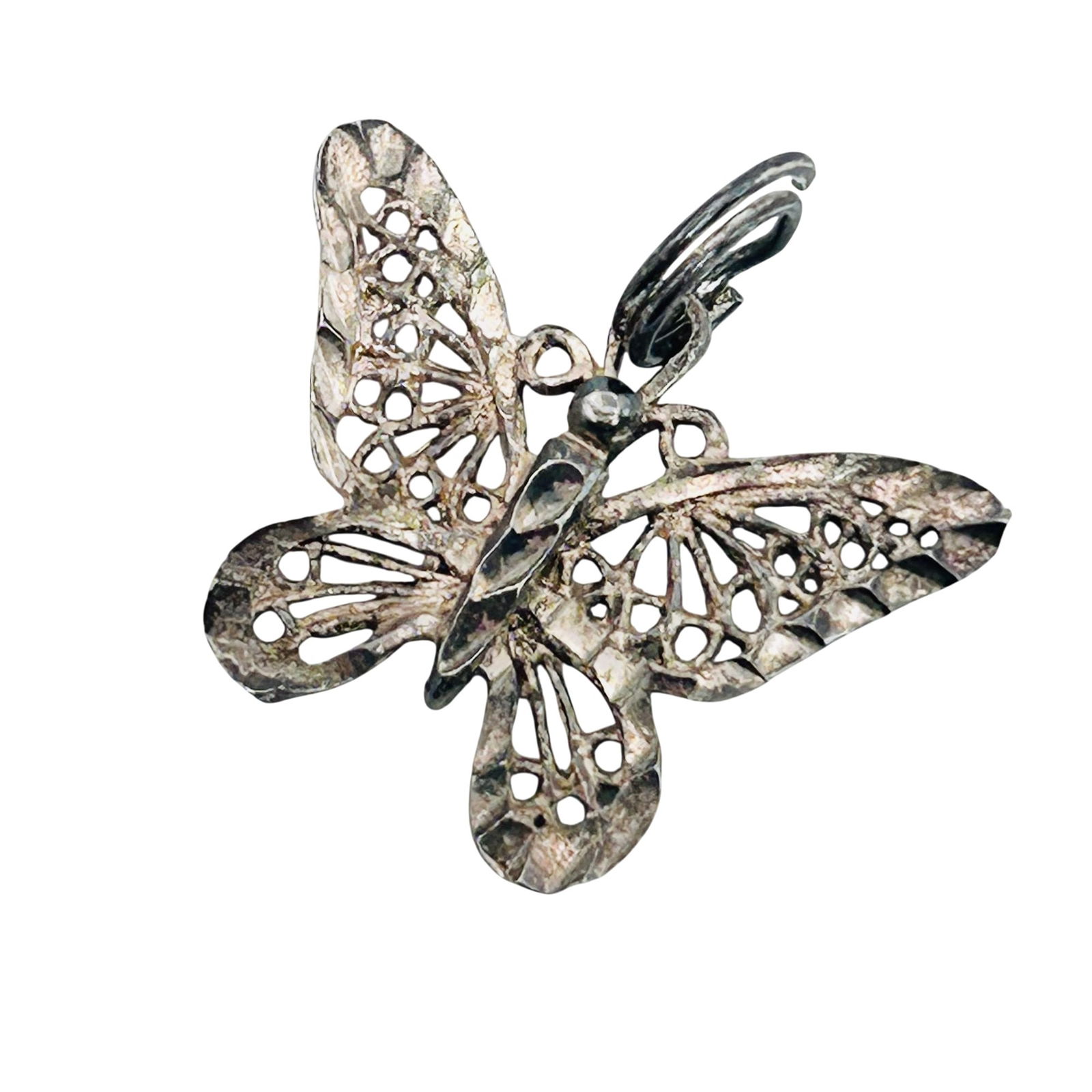 NF Sterling Filigree Butterfly Pendant (1 of 4)