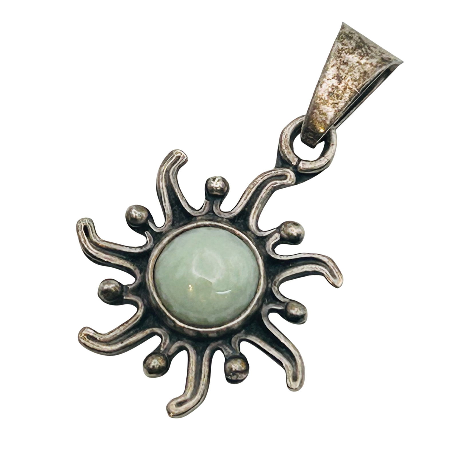 Sterling Jade Sun Pendant (1 of 5)