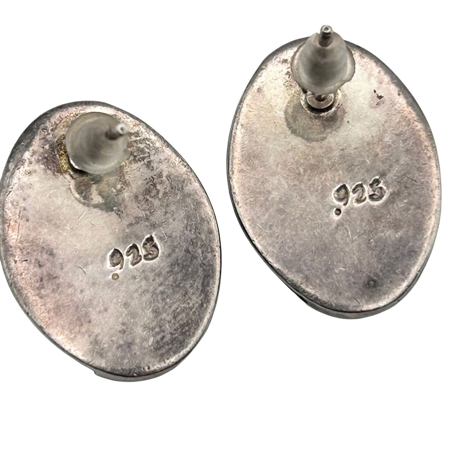 Sterling Abalone/ Onyx Stud Earrings - 6