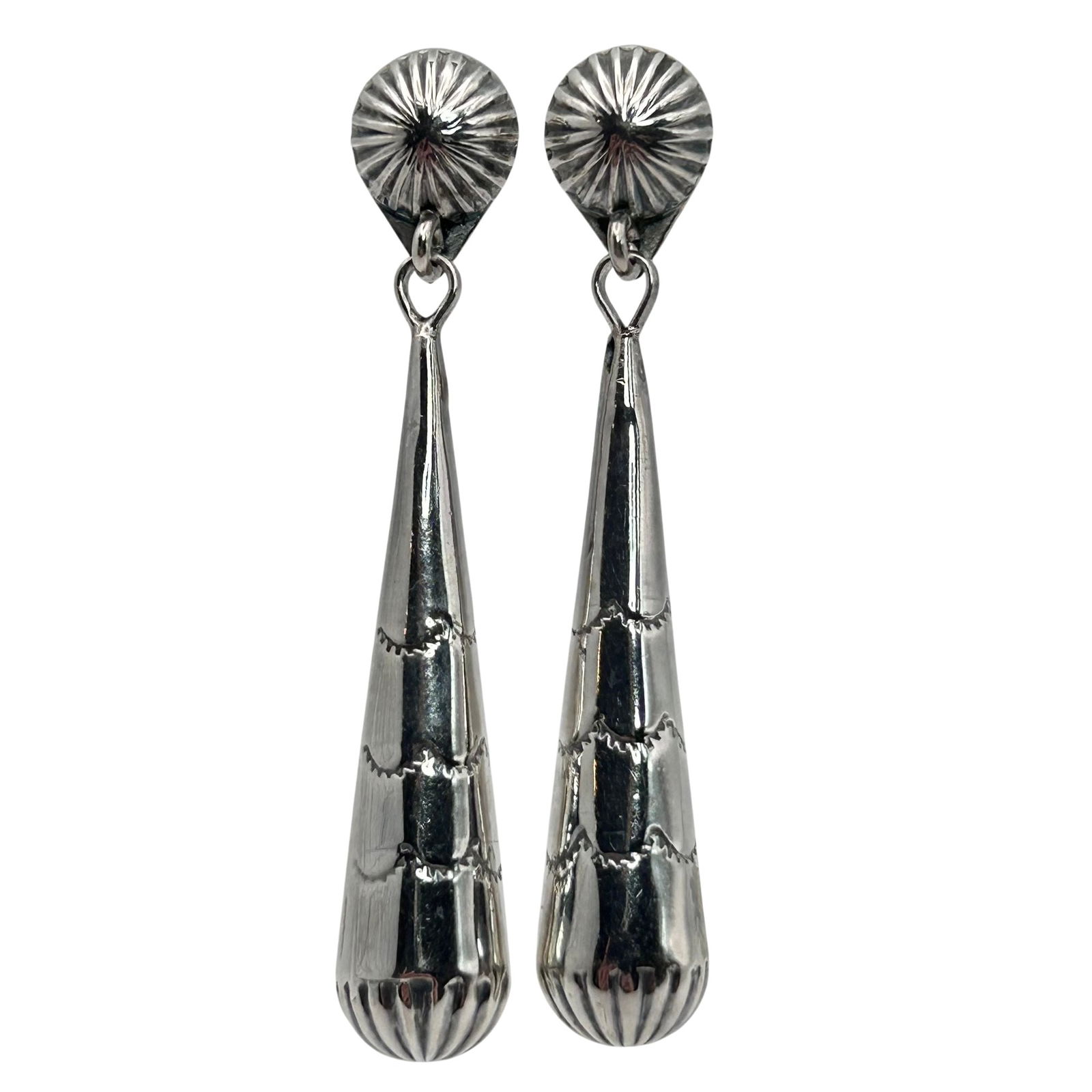 Sterling Dangle Drop Stud Earrings - 7