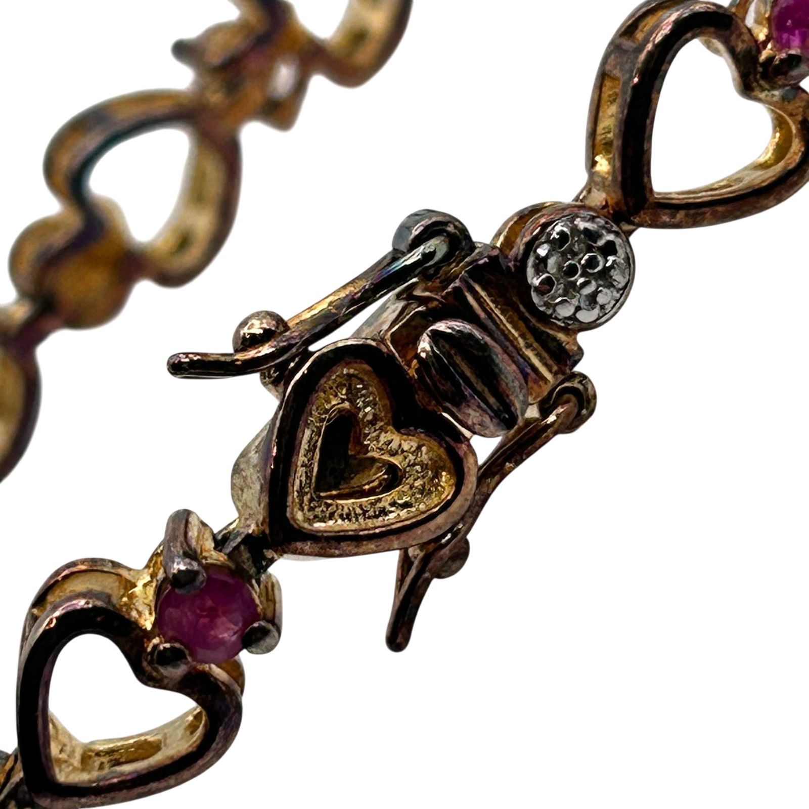Ross Simons Sterling Ruby Heart Bracelet - 5