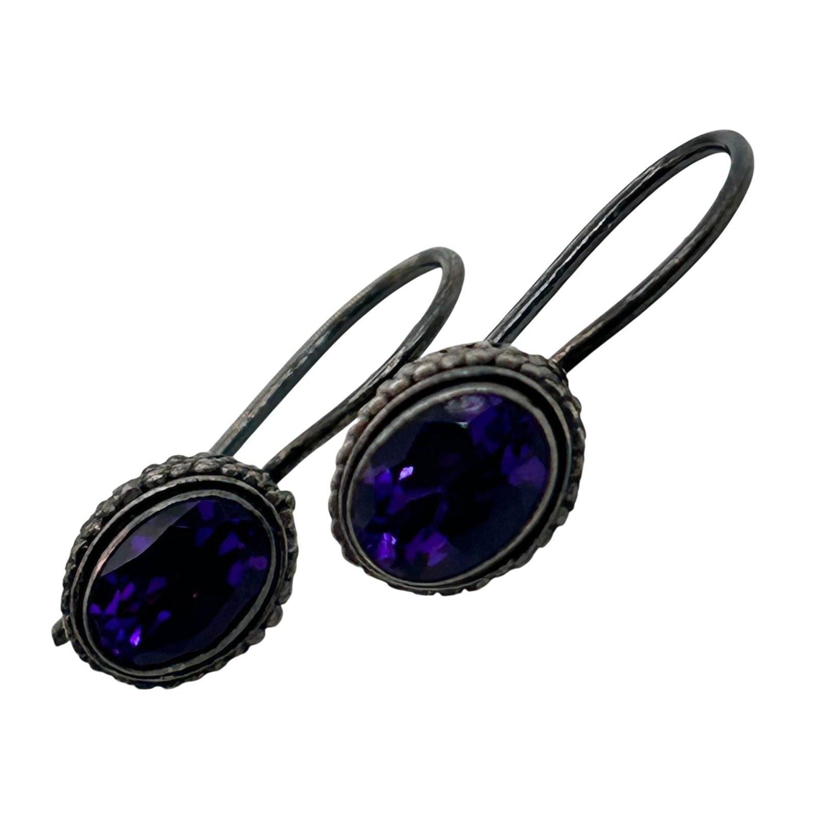 Sterling Amethyst Oval Earrings (1 of 6)
