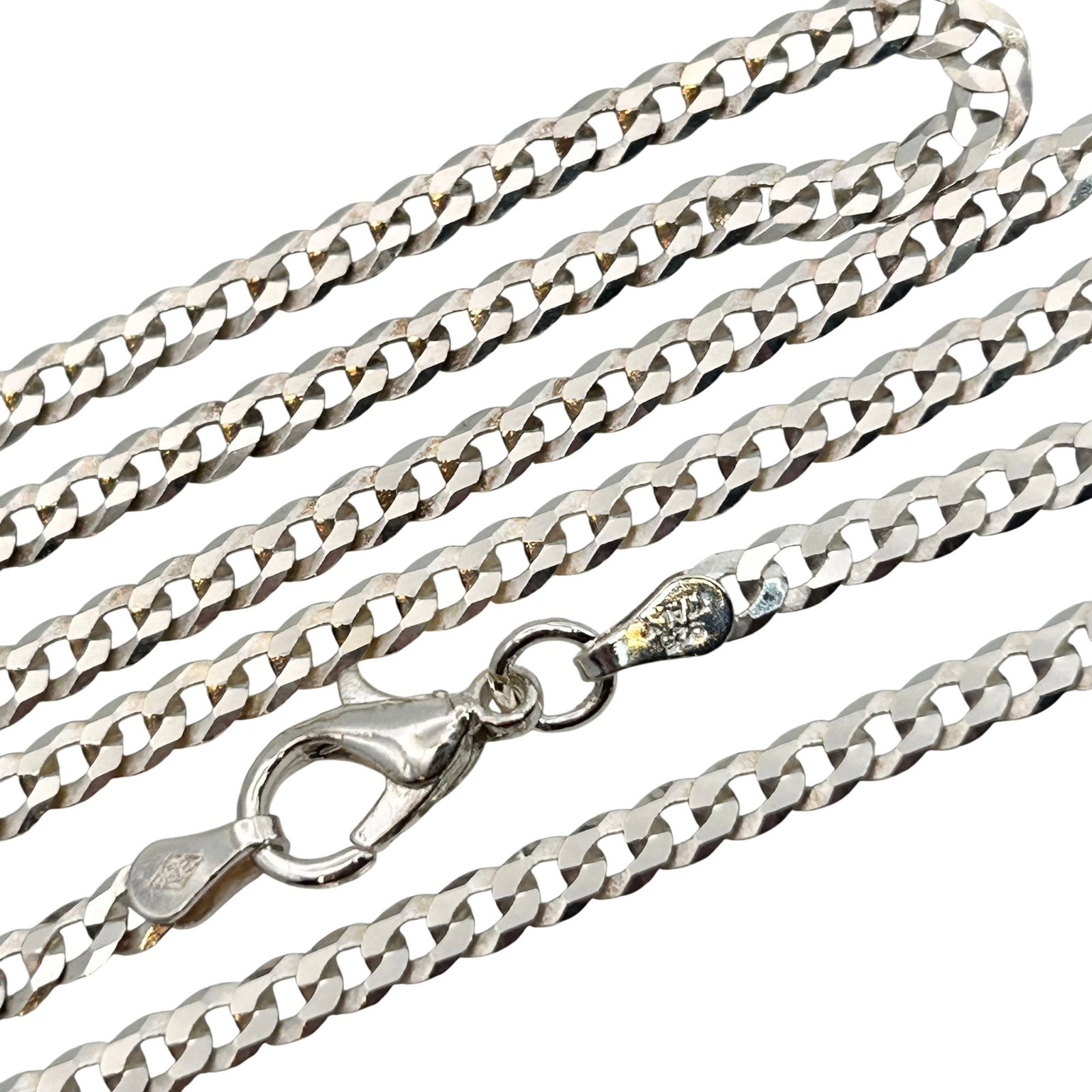 BSI Italy Sterling Curb Chain Necklace: BSI Italy sterling curb chain necklace. 4.90g