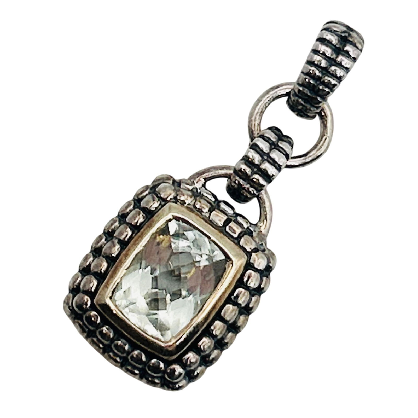 Sterling 14k Gold Blue Stone Pendant (1 of 5)