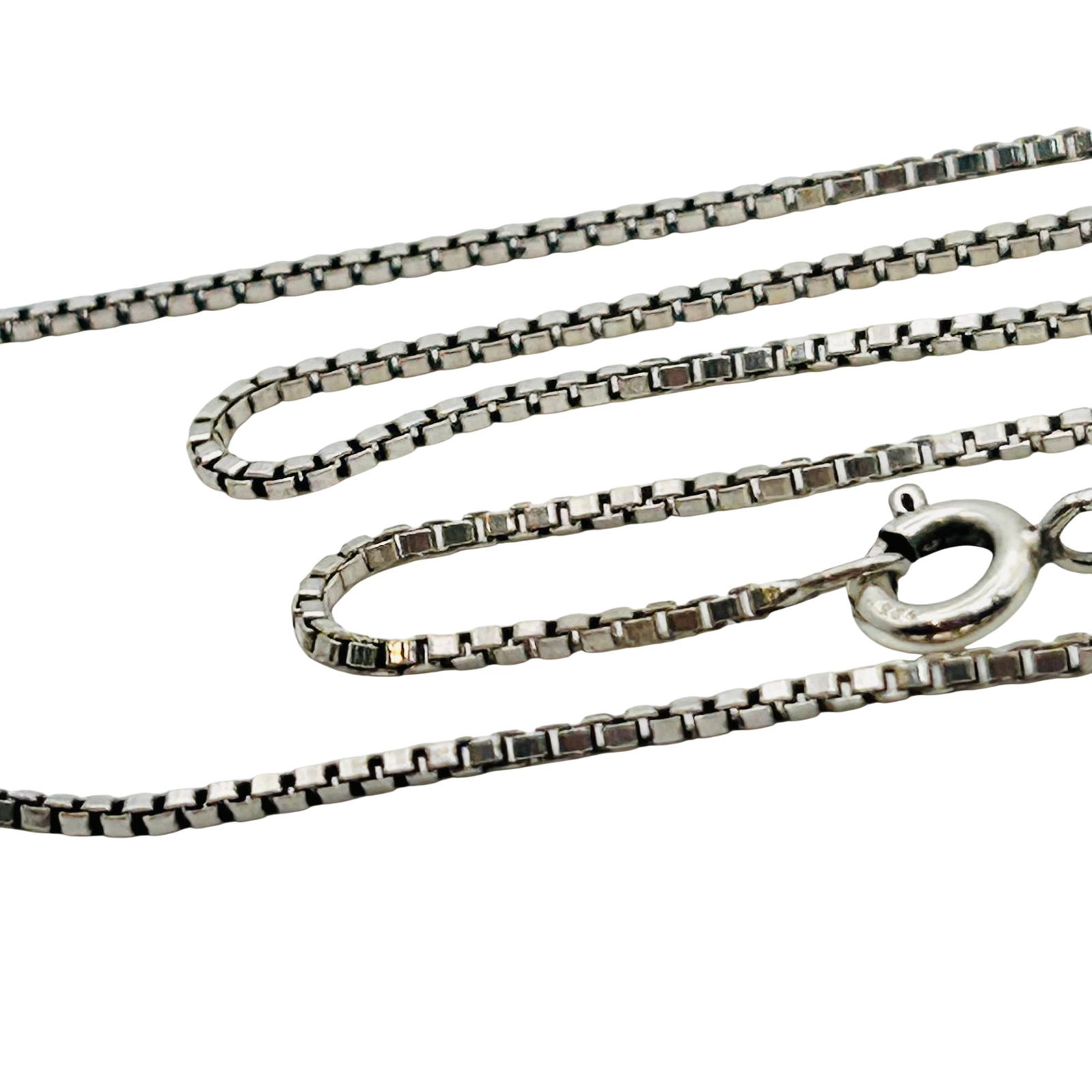 IBB Indo Sterling Box Chain Necklace: IBB Indo Sterling box chain necklace. 4.40g