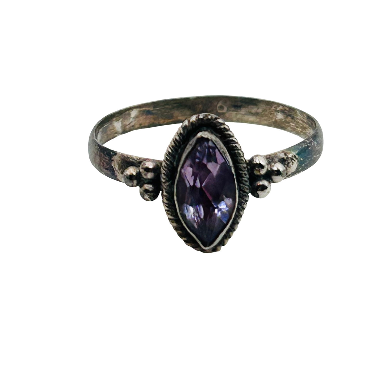 Sterling Amethyst Marquise Ring. Size 6: Sterling amethyst marquise ring. Size 6. 1.10g