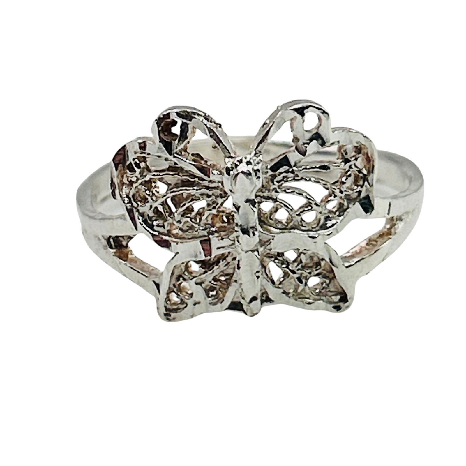 Sterling Filigree Butterfly Ring. Size 8.5: Sterling filigree butterfly ring. Size 8.5. 1.90g