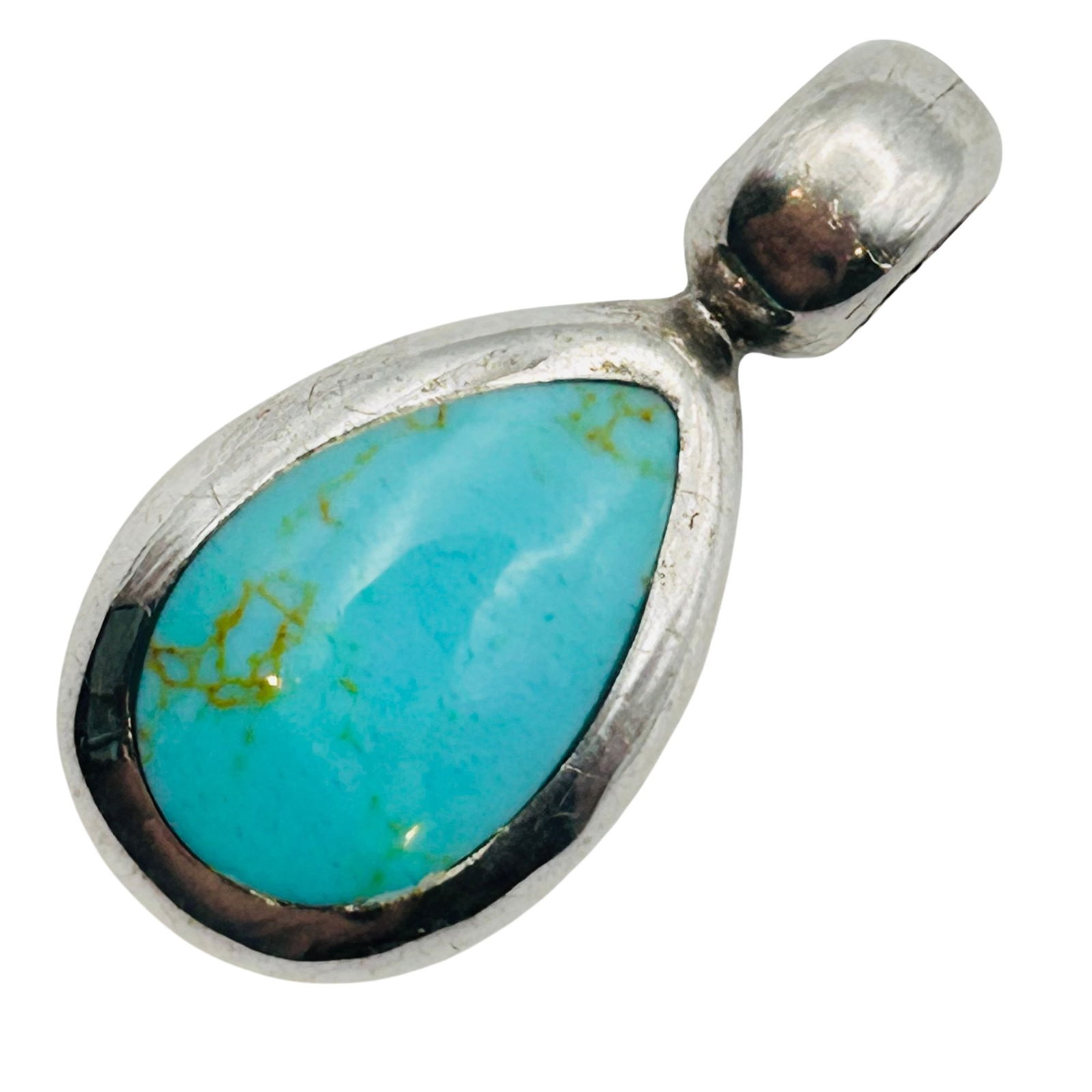 ATI Mexico Turquoise Teardrop Pendant: ATI Mexico turquoise Teardrop pendant. 7.10g