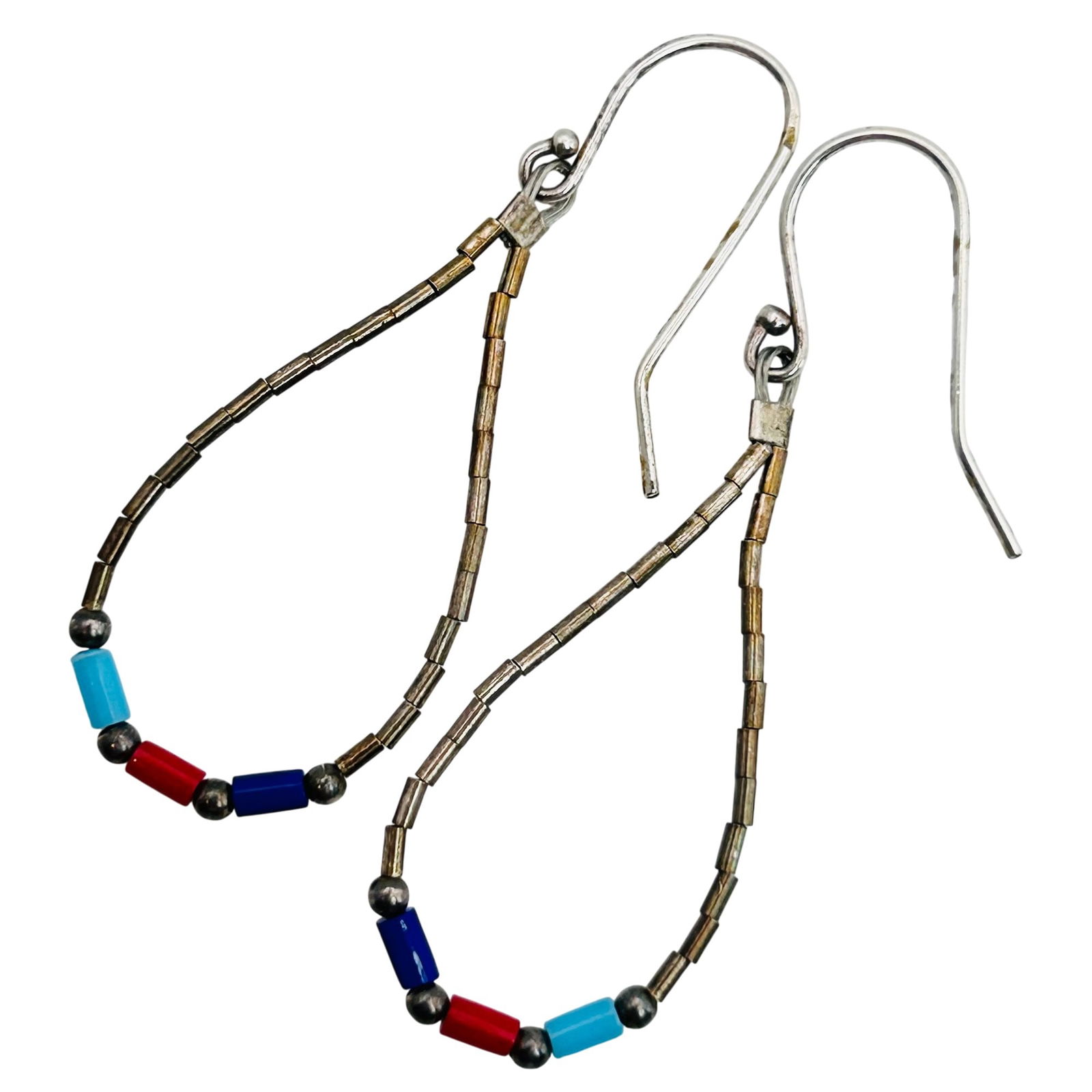 Sterling Southwest Bead Hook Back Earrings (1 of 5)