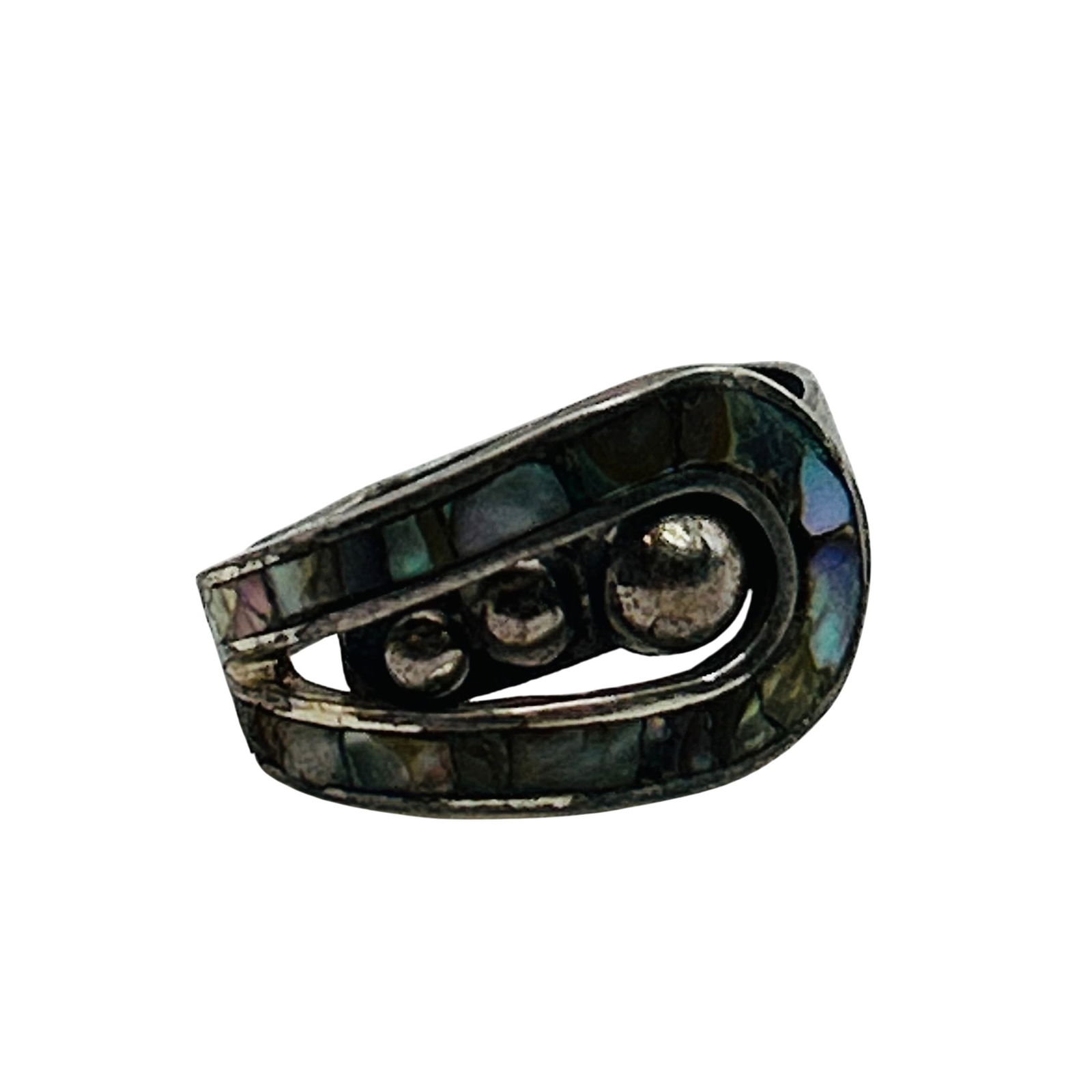 LVV Mexico Sterling Abalone Ring. Size 6 (1 of 9)