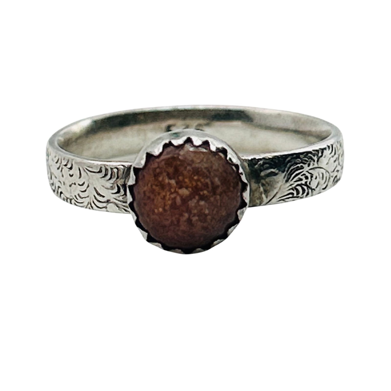 Sterling Southwest Pink Stone Decorative Band Ring. Size 7.5: Sterling southwest pink stone decorative band ring. Size 7.5. 2.70g