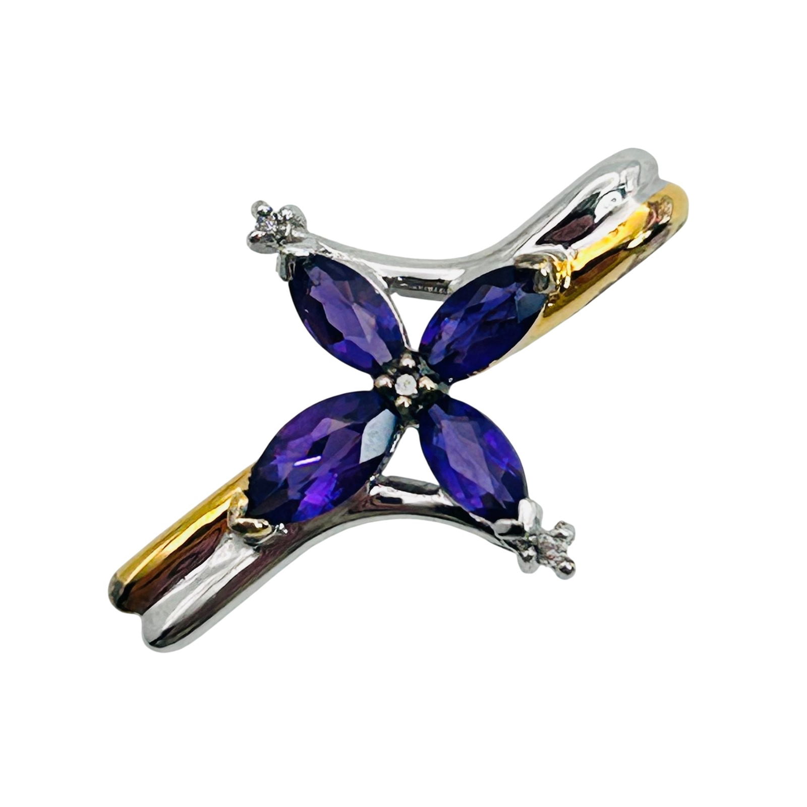 BGE Sterling Amethyst And Topaz Cross Pendant (1 of 5)