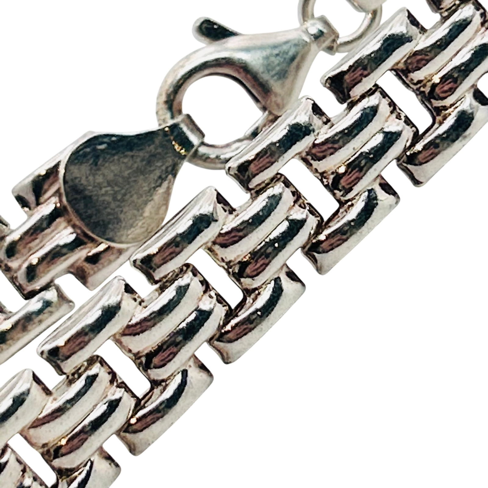 Italy Sterling Panther Link Bracelet (1 of 7)