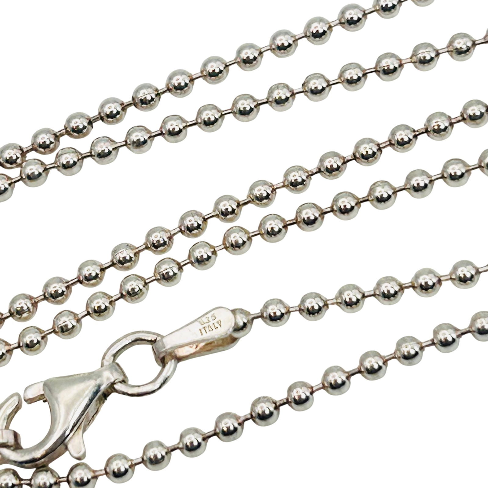 PI Italy Sterling Bead Chain Necklace (1 of 5)