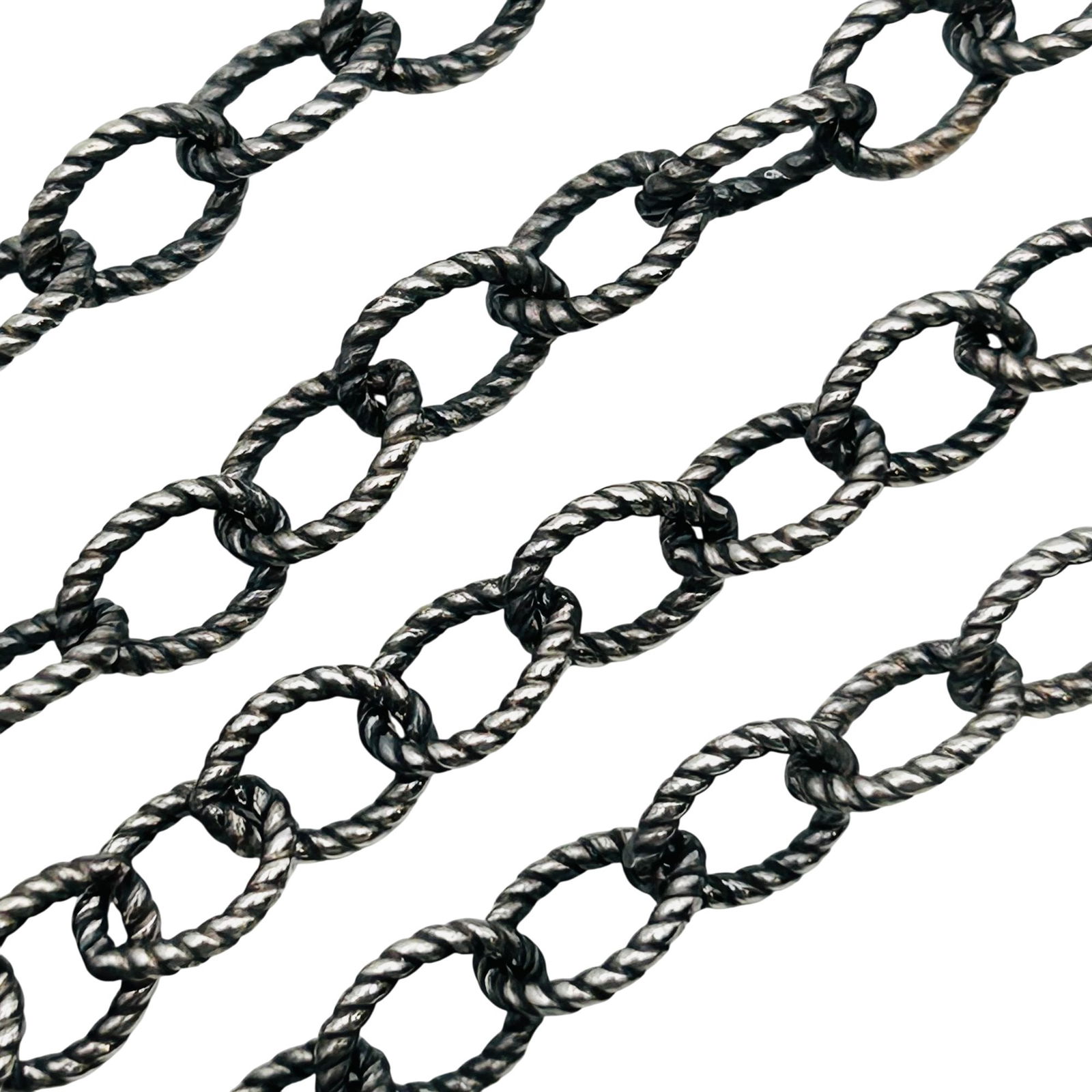 Sterling Thick Cable Chain Necklace: Sterling thick cable chain necklace. 18.00g