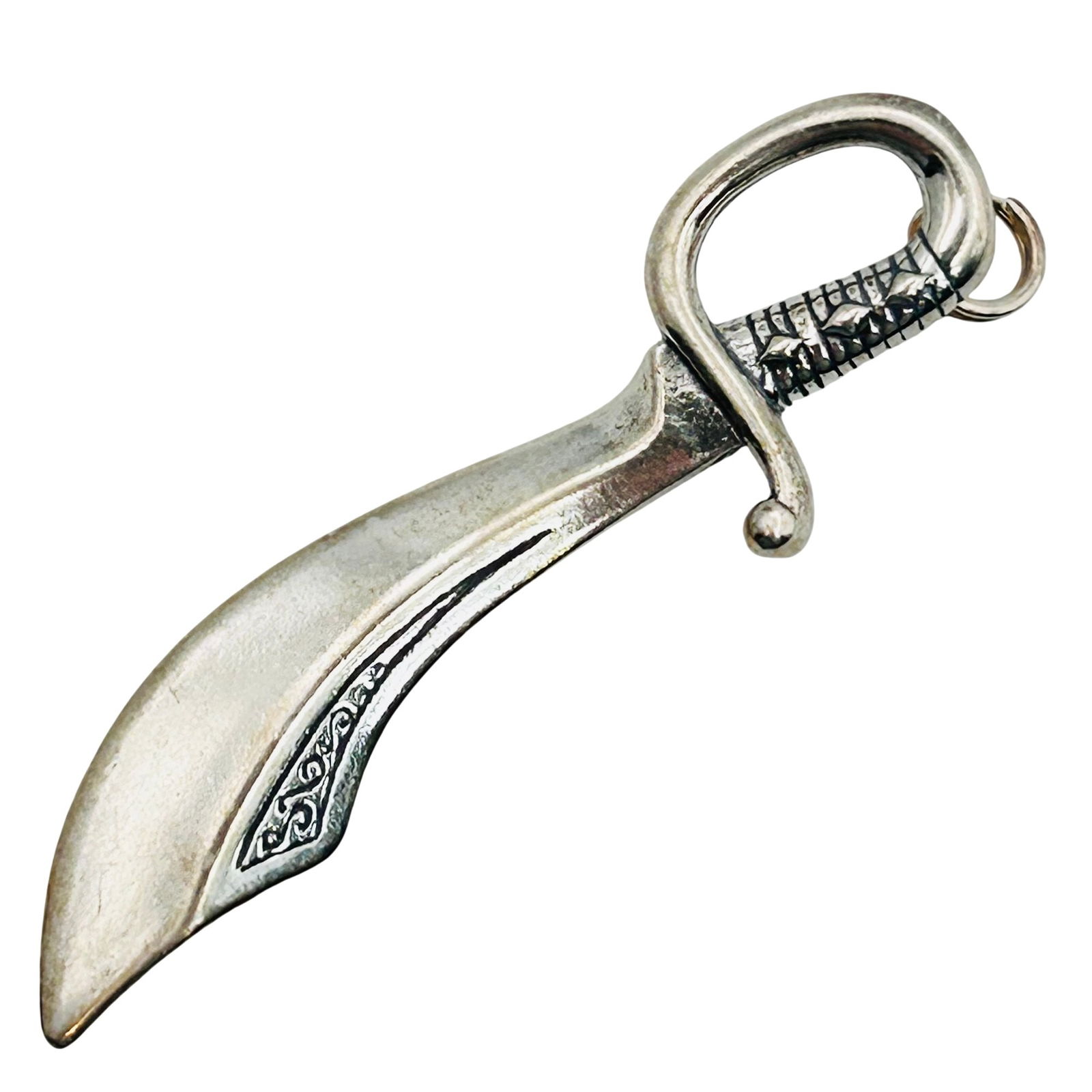 Signed Sterling Sword Pendant: Signed Sterling sword pendant. 4.00g