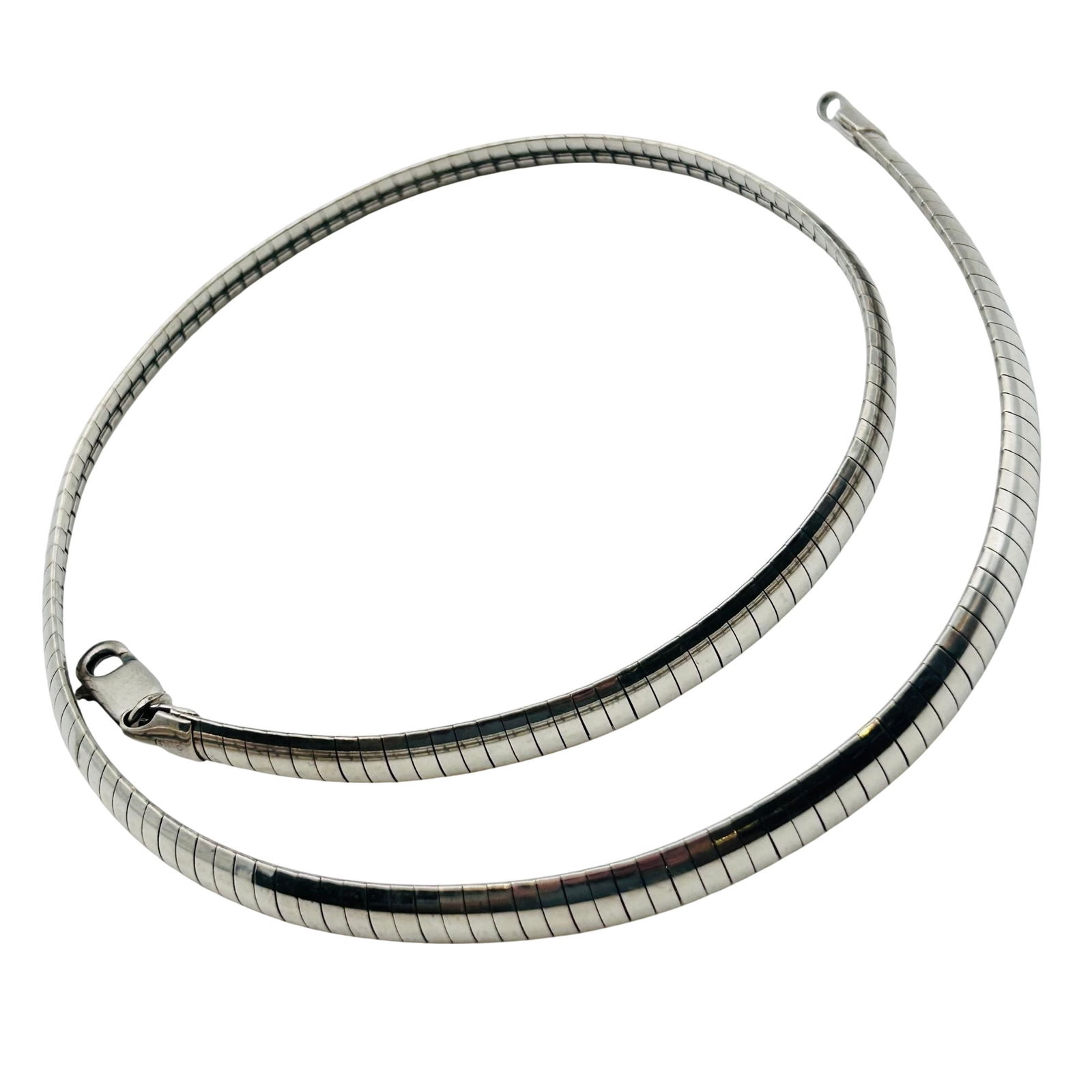 Milor Italy Sterling Flat Snake Chain Necklace: Milor Italy sterling flat snake chain necklace. 28.20g