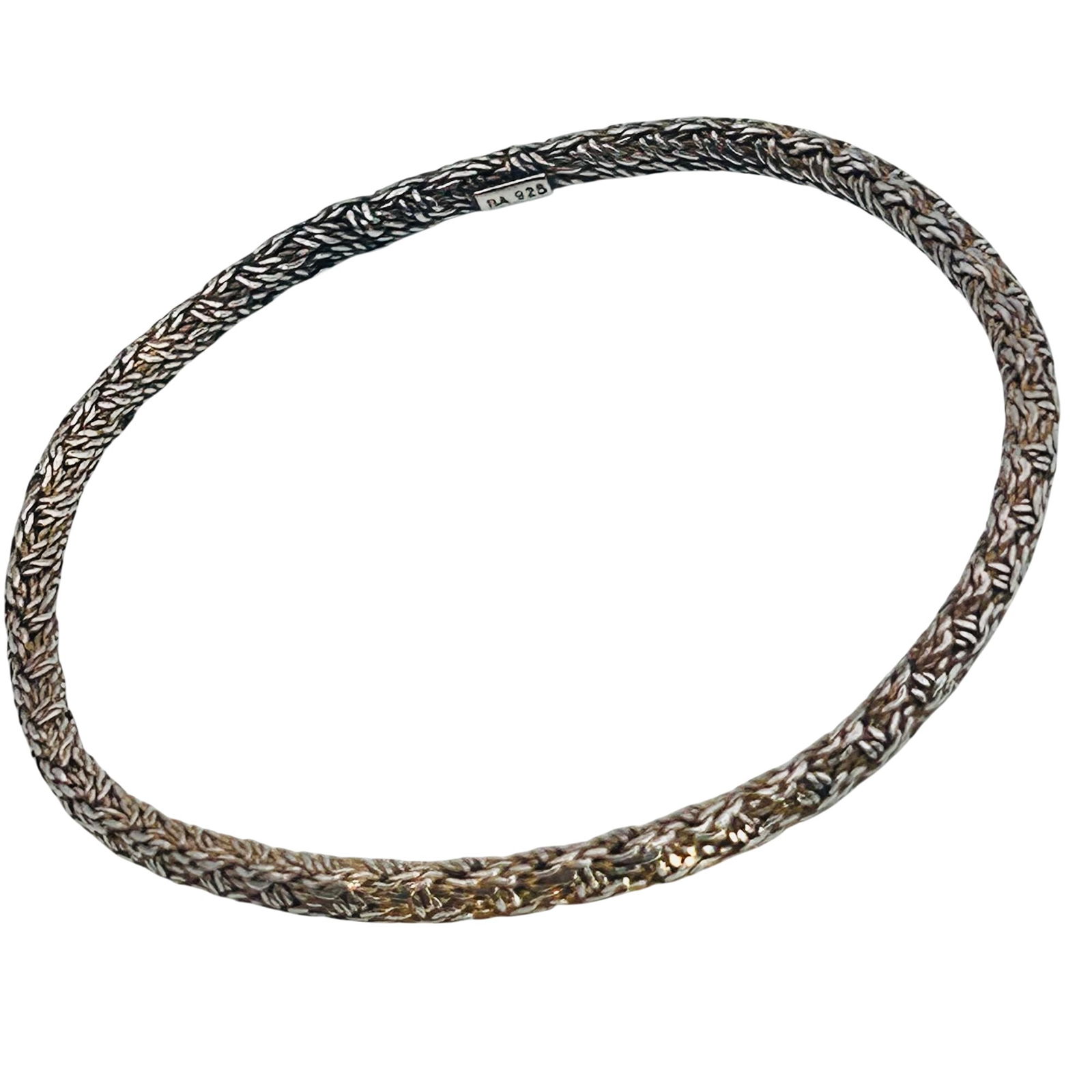 BA Sterling Wheat Bangle Bracelet - 6