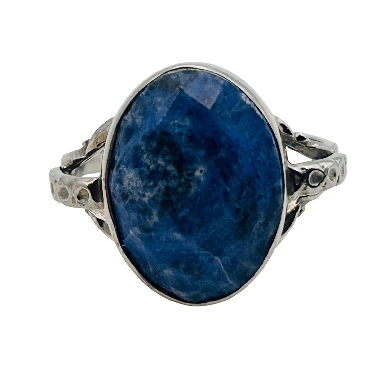 Sterling Sodalite Oval Ring. Size 8 (1 of 8)