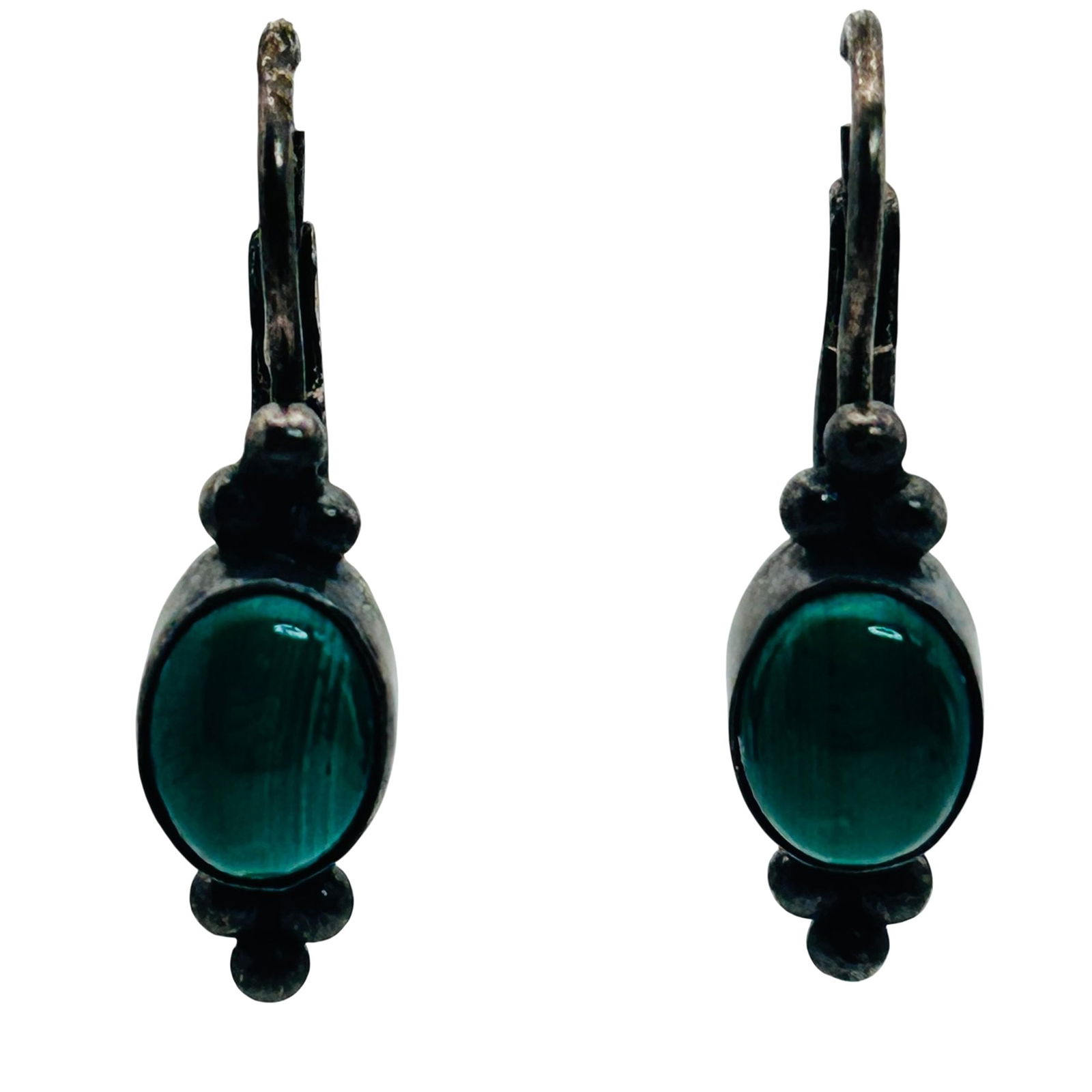FAS Sterling Malachite Jacket Earrings (1 of 8)