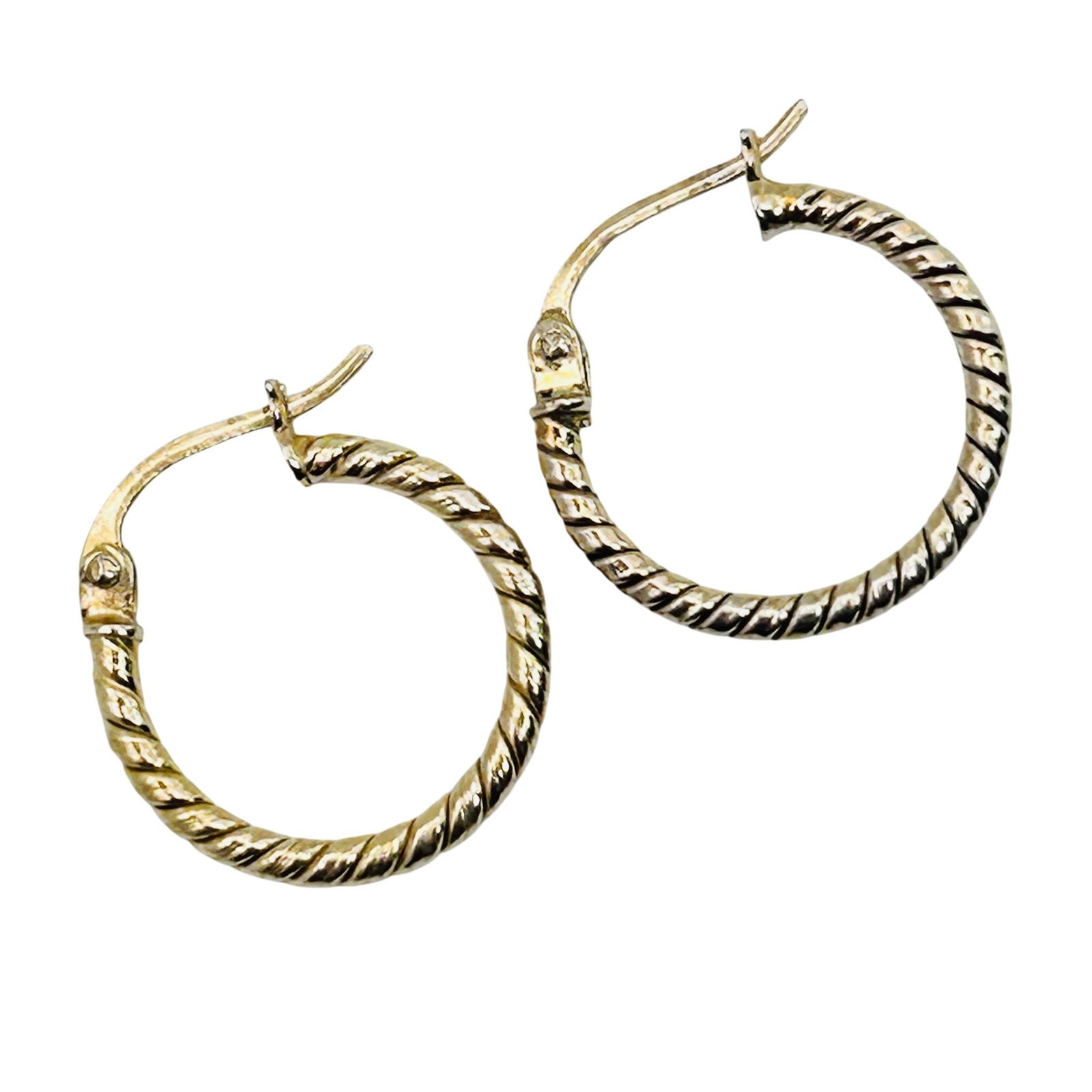 FAS Sterling Twist Hoop Earrings: FAS Sterling twist hoop earrings. 1.20g
