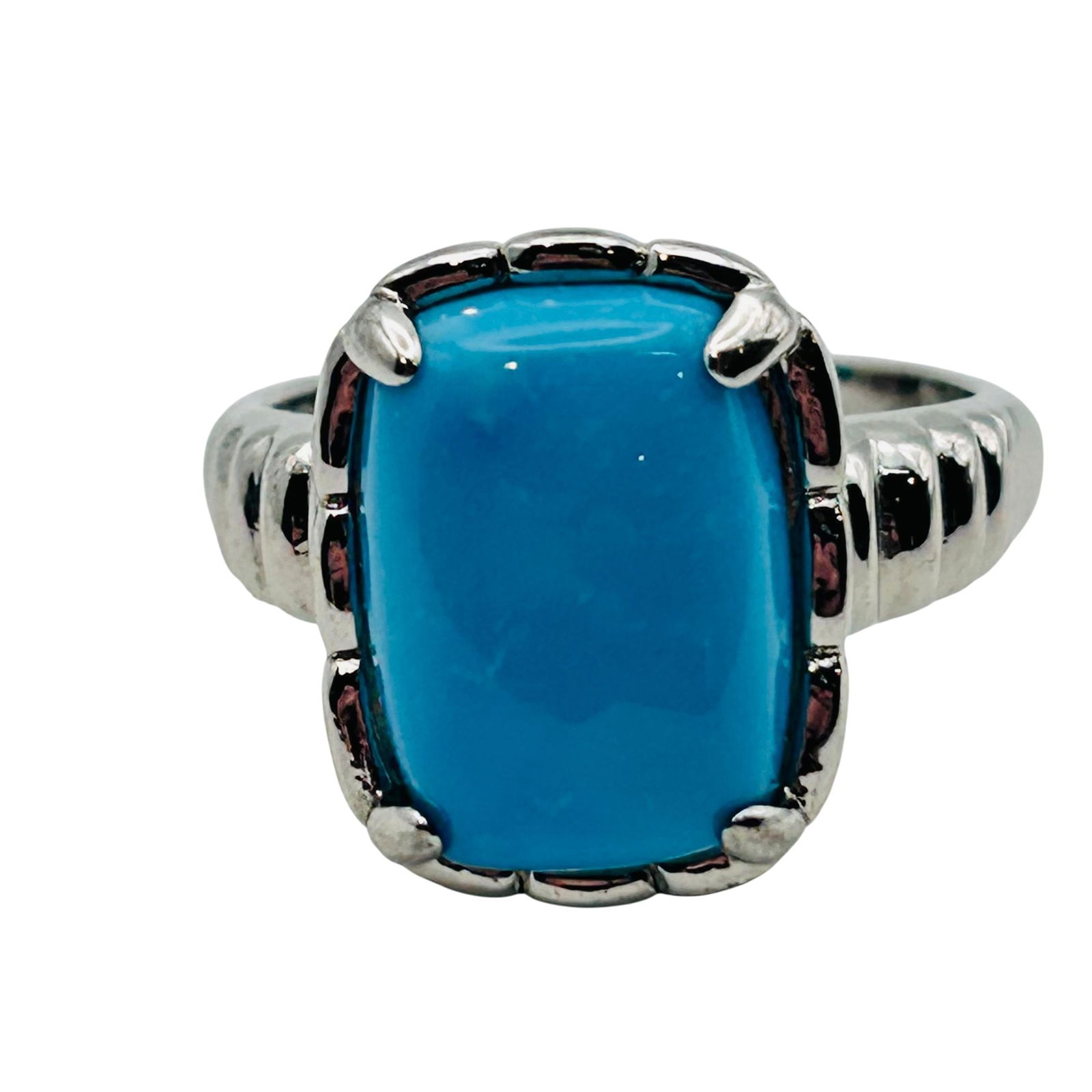 DK Sterling Turquoise Statement Ring. Size 8 - 6