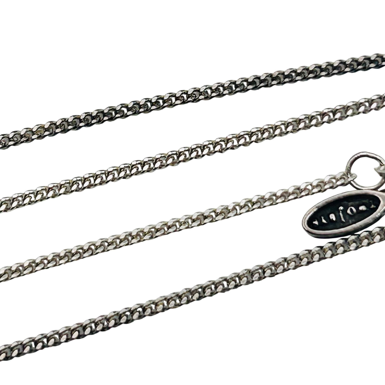 VZ Two Jey Sterling Adjustable Curb Chain Necklace: VZ two jey sterling adjustable curb chain necklace. 3.40g
