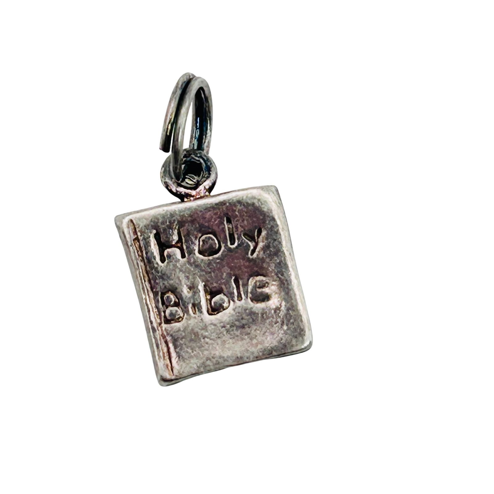 Signed Sterling Holy Bible Charm: Signed Sterling holy bible charm. 2.40g