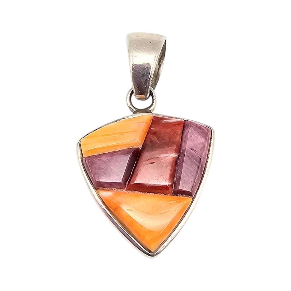 Sterling Silver Handmade Spiny Oyster Inlay Pendant (1 of 4)