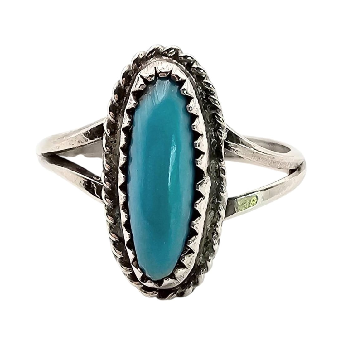 Navajo Sterling Silver Turquoise Ring Size 4.25 (1 of 4)