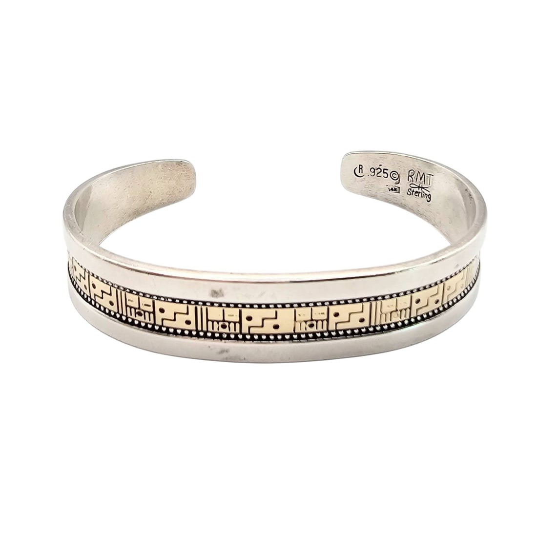 Carolyn Pollack Relios RMT Sterling 14K Gold Cuff Bracelet: Carolyn Pollack Relios RMT Sterling 14K Gold Cuff Bracelet 30.2g