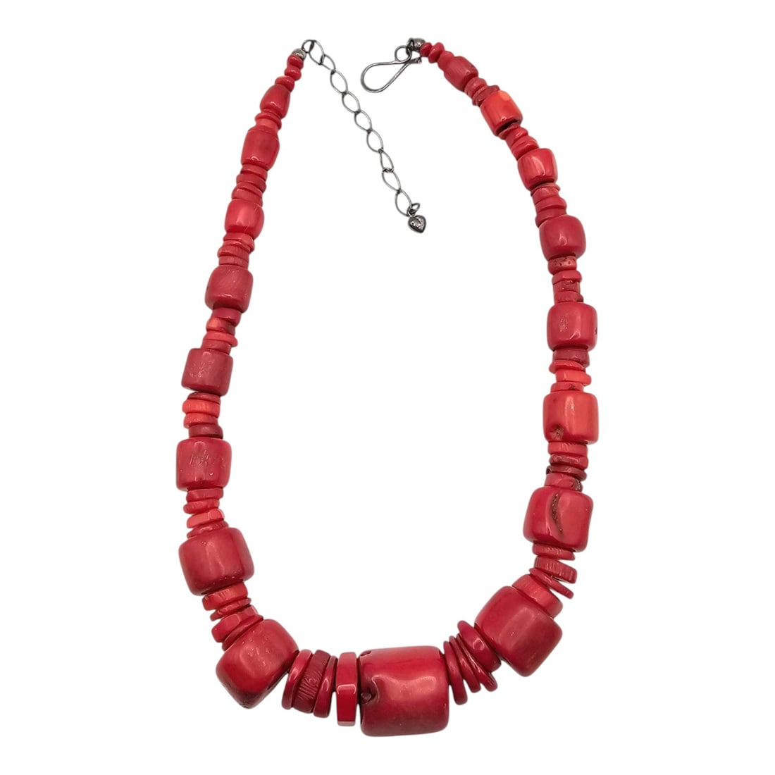 Jay King Mine Finds Sterling Silver Clasp Coral Necklace (1 of 4)