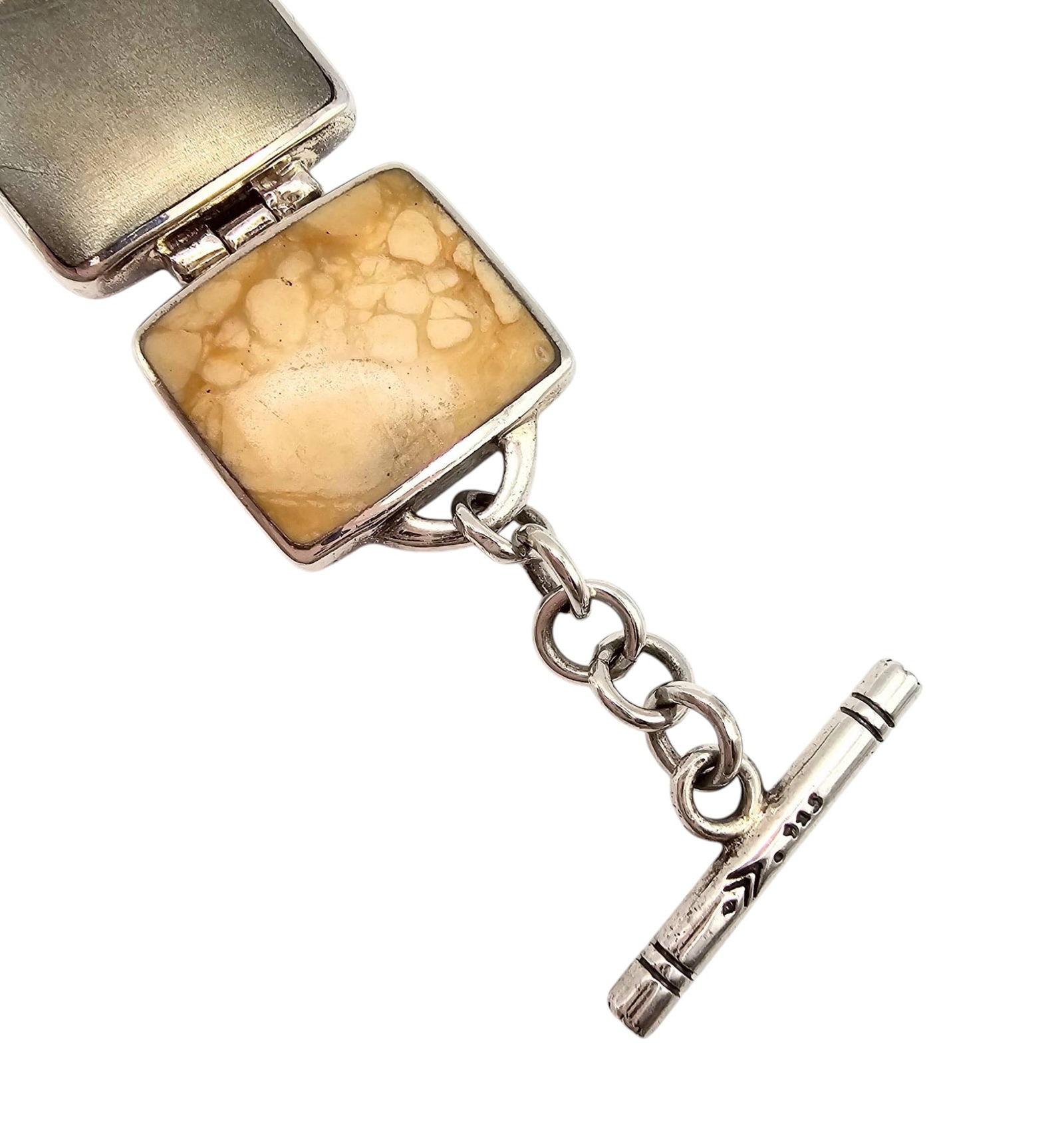 Silpada Sterling Silver Multi-Stone Toggle Bracelet - 3