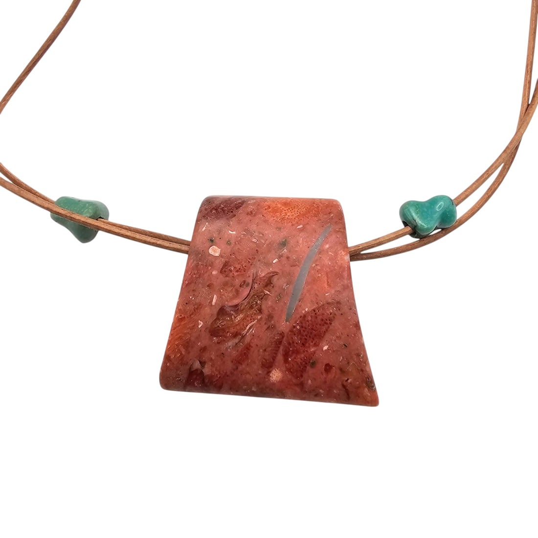 Southwestern Barse Sterling Silver clasp Leather Jasper Turquoise Accents Necklace: Southwestern Barse Sterling Silver clasp Leather Jasper Turquoise Accents Necklace 19.2g