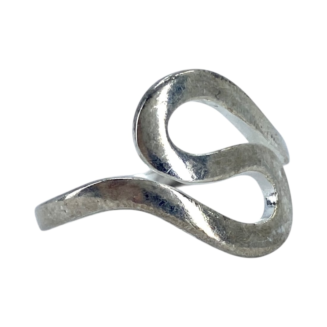 Signed Sterling Squiggle Ring 3.11g sz 8.75 (1 of 5)