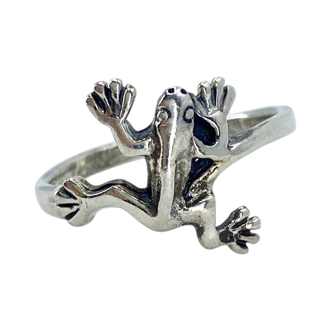 Sterling Jumping Frog Ring 2g sz 6 (1 of 5)