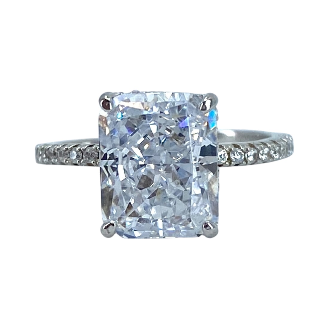 Sterling Radiant Rhinestone Hidden Halo Ring 4g sz 6 (1 of 6)